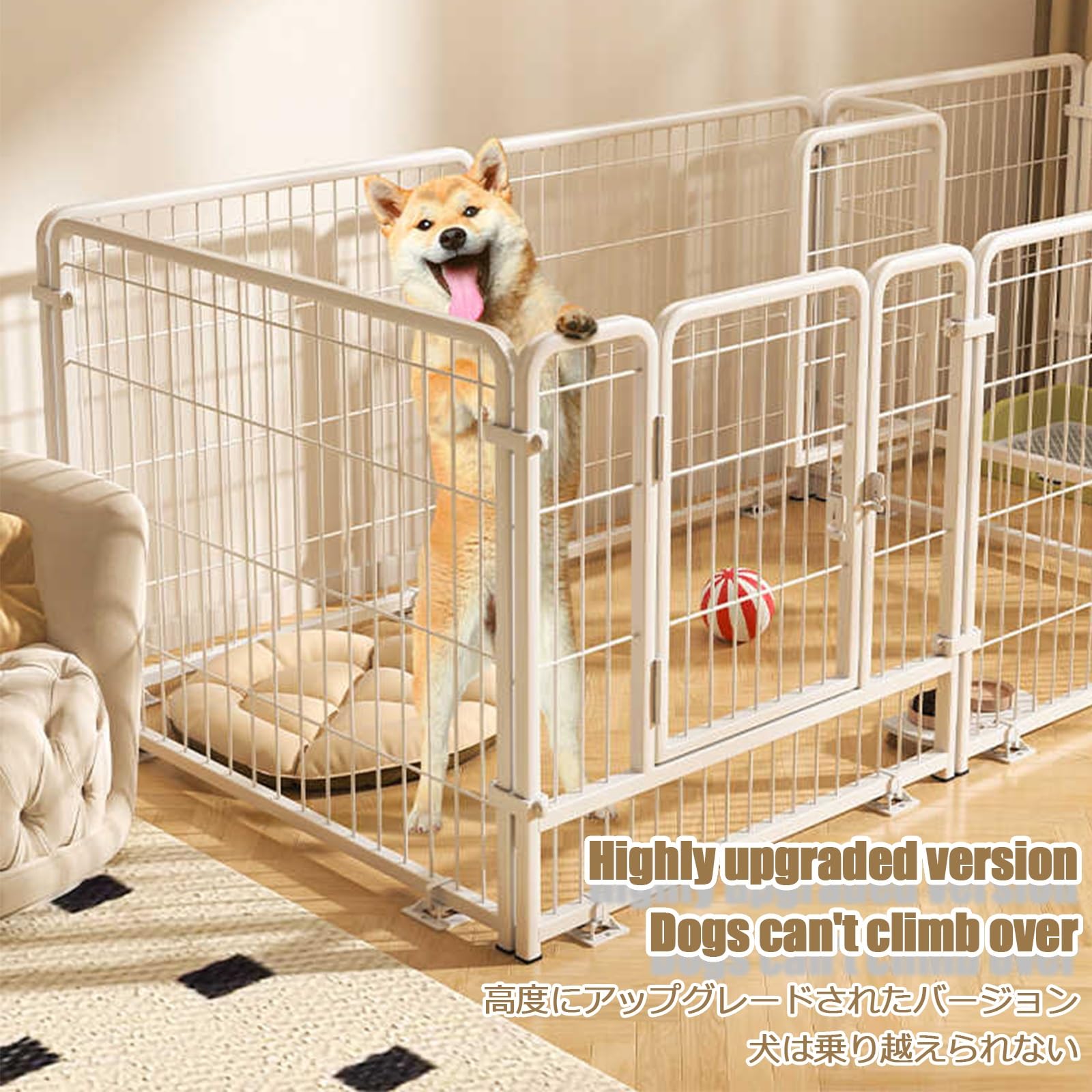 Recinto Recinzione Per Cani Recinto Per Cuccioli Recinzione Pieghevole Recinto Per Animali Da Esterno E Interno Recinto Per Animali In Metallo Recinzione Per Cuccioli Con Porta(180*60*70CM/70