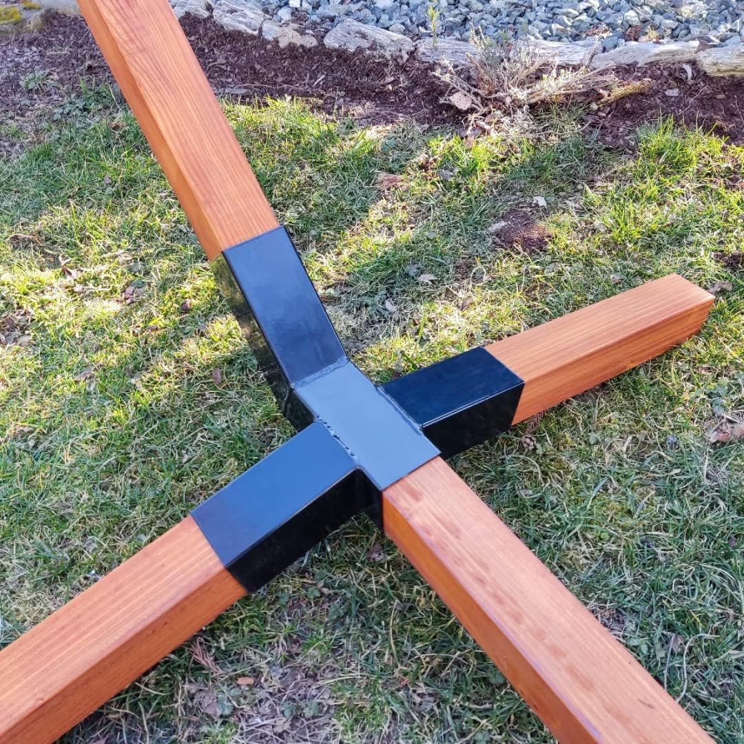 Structure de hamac en bois imprégné, pliable et réglable, kit complet, robuste et stable, 200 kg, pour 1 ou 2 personnes, se reposer partout sur un hamac confortable 65 x 65 mm
