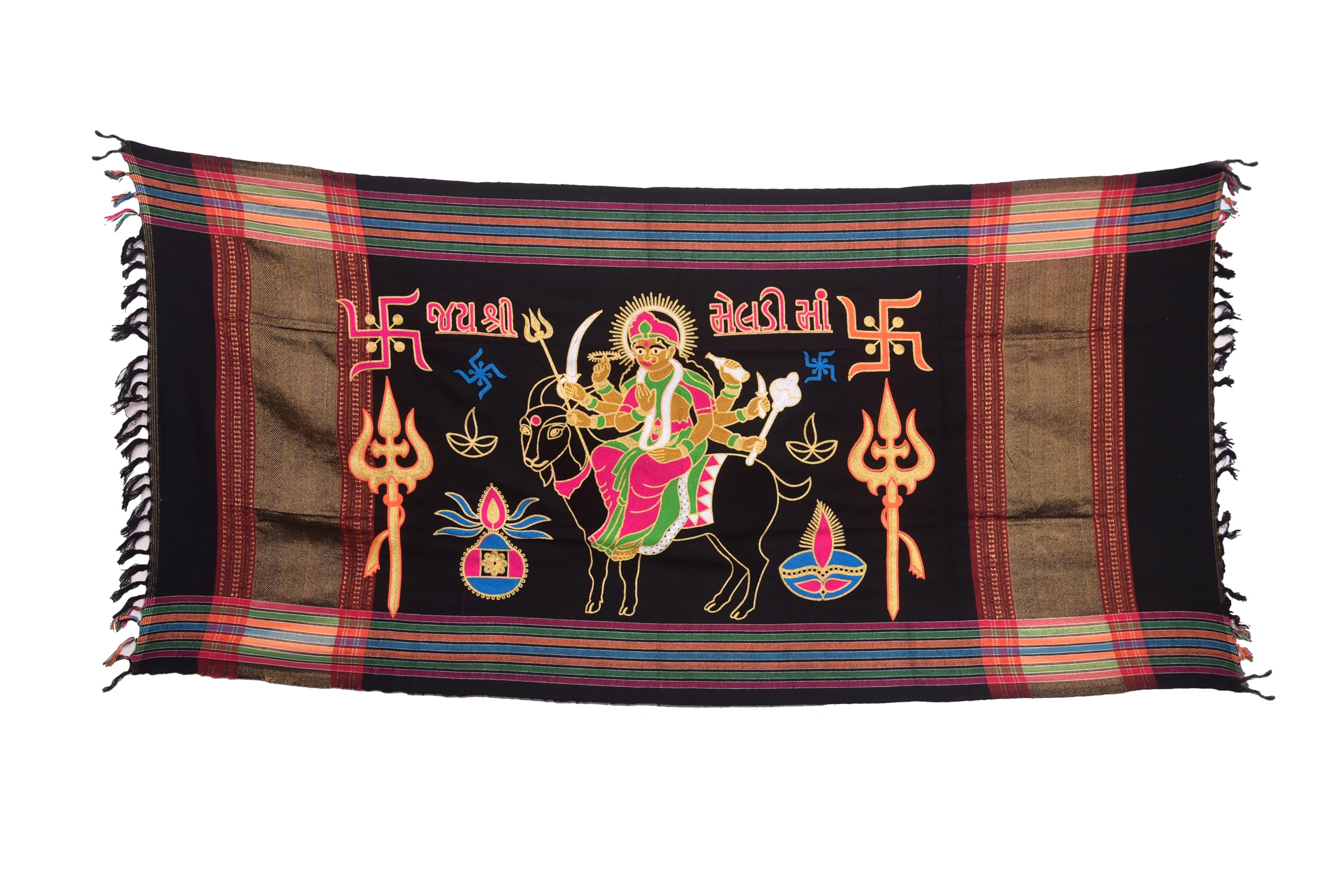 NAVYA HANDICRAFT Meladi maa Computer Design Aari Bharat Shawl