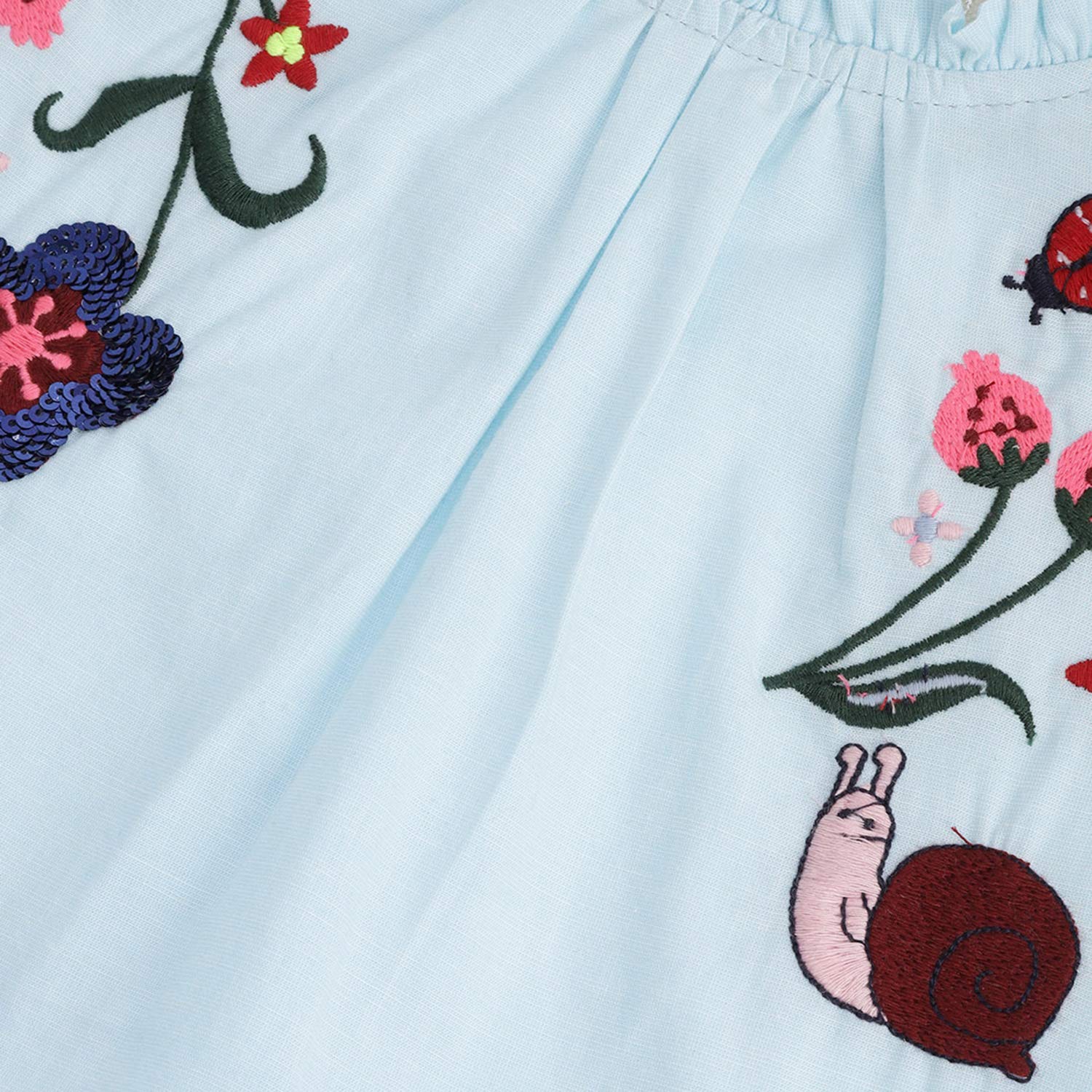 Cherry Crumble Girl's Floral Regular (CTWSG-TOP-4_Light Blue 12-18 Months) 1