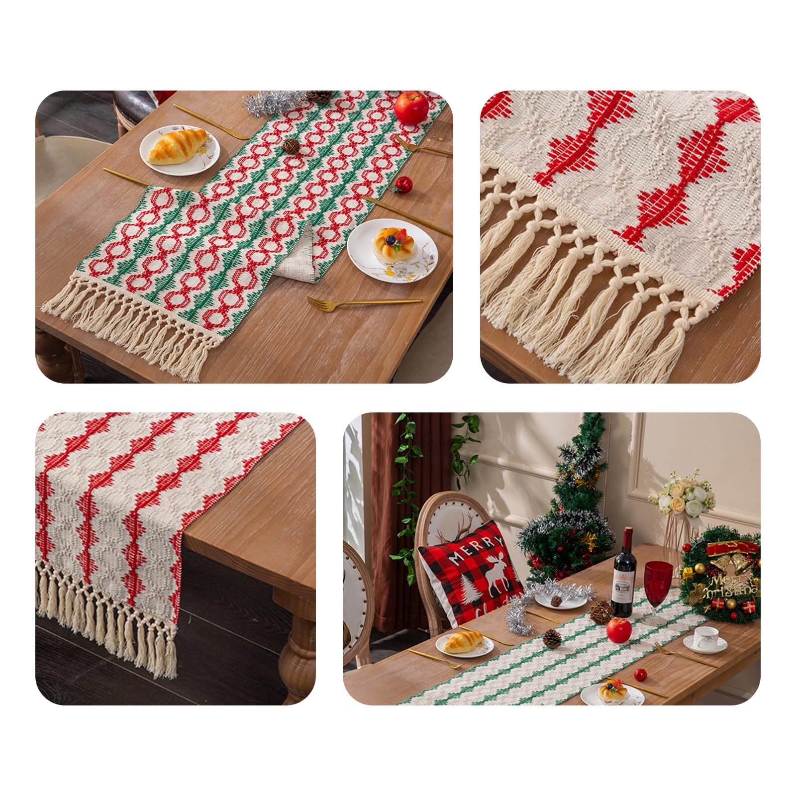 Amazon｜クリスマス 飾り テーブルランナー テーブルランナー