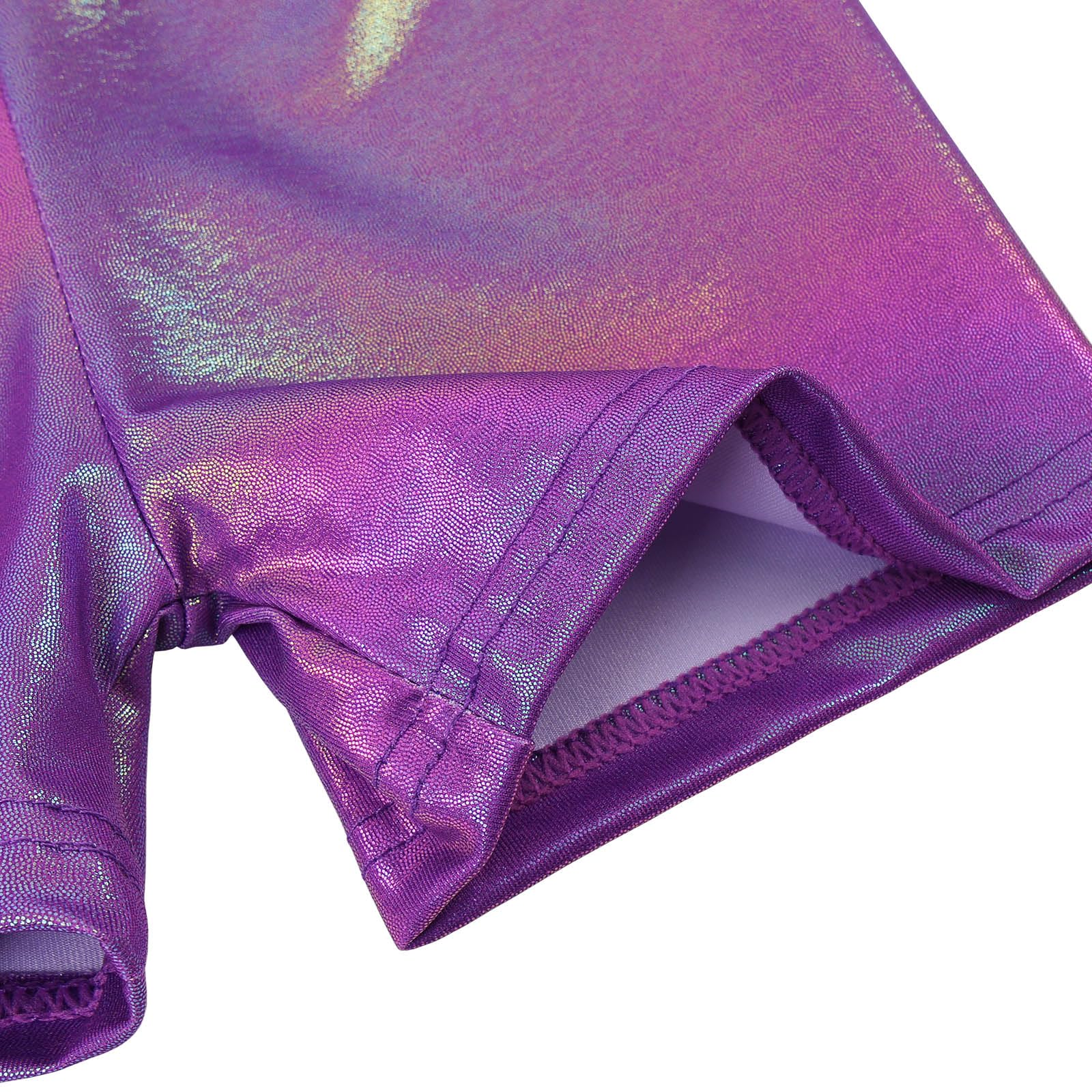 XFGIRLS Gymnastics Leotards for Girls Sleeveless Sparkle Ballet Dance Leotards Tumbling Athletic Shorts for Girls 3-16 Years