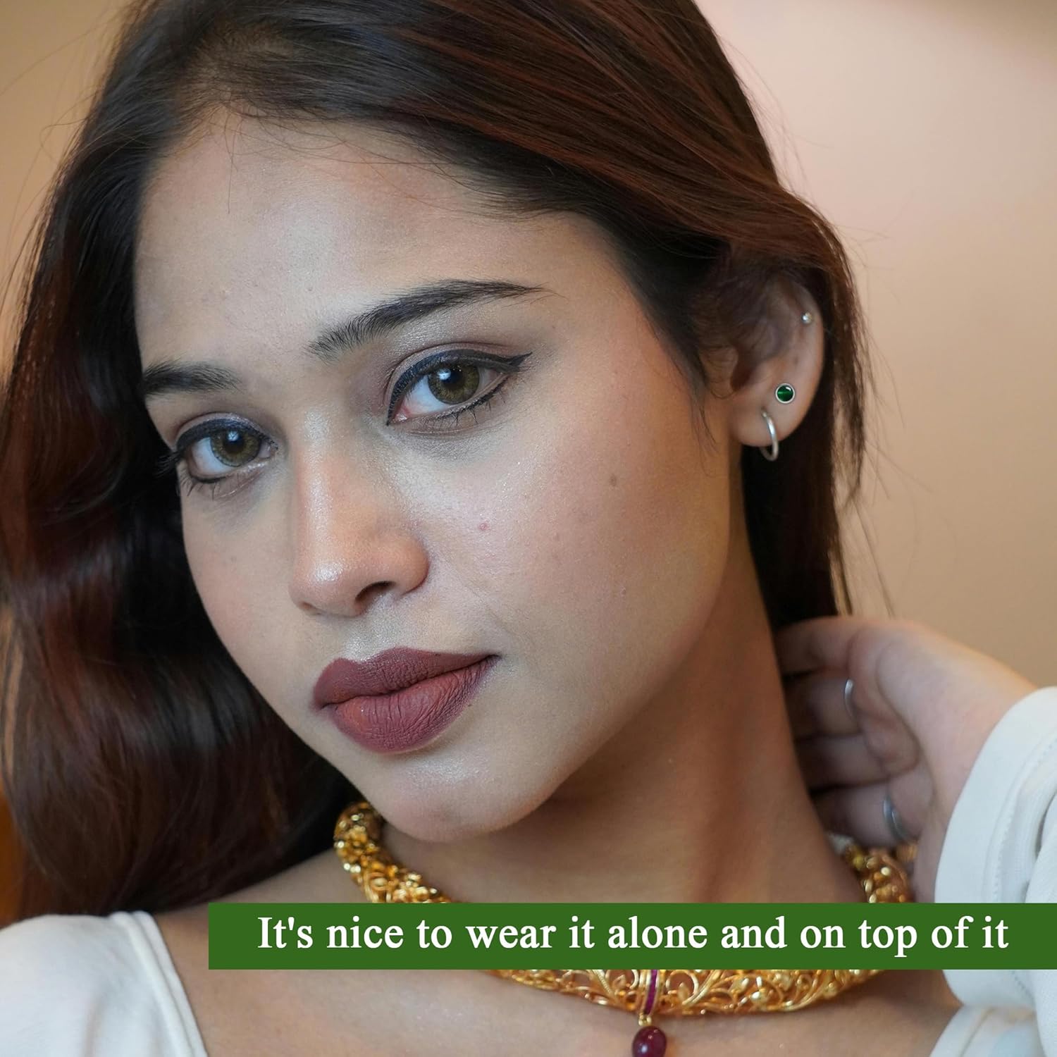 Titanium Stud Earrings for Women Earrings 4mm Natural Stone Gemstones Hypoallergenic Earrings Nickel Free Black Onyx 5mm Earrings for Women Sensitive Ears Turquoise - Image 3