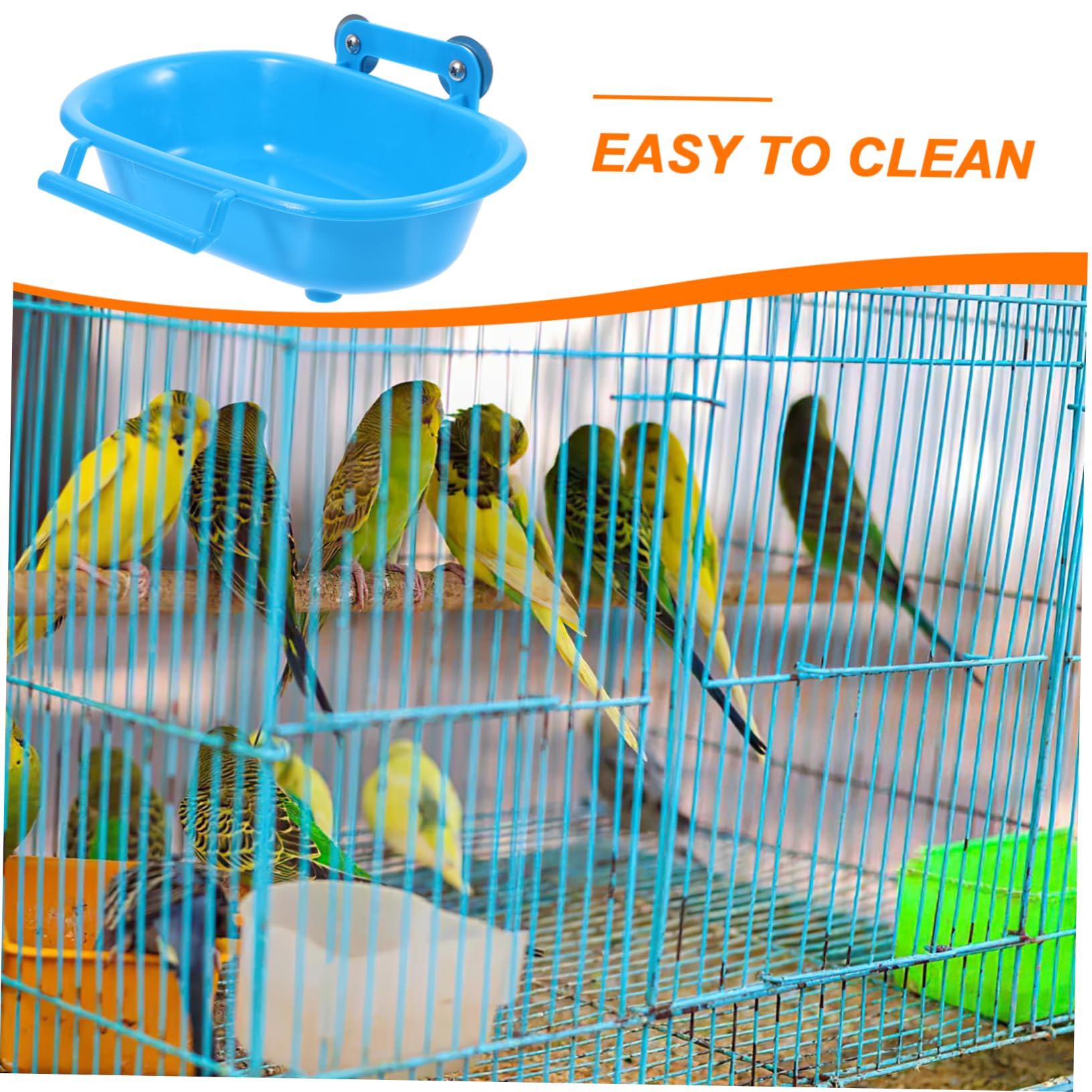 BESPORTBLE 4piezas Bañera De Aves Colgante para Jaula Accesorio Multifuncional De Baño para Periquitos y Aves Pequeñas Higiénica y Segura para Cuidado De Mascotas
