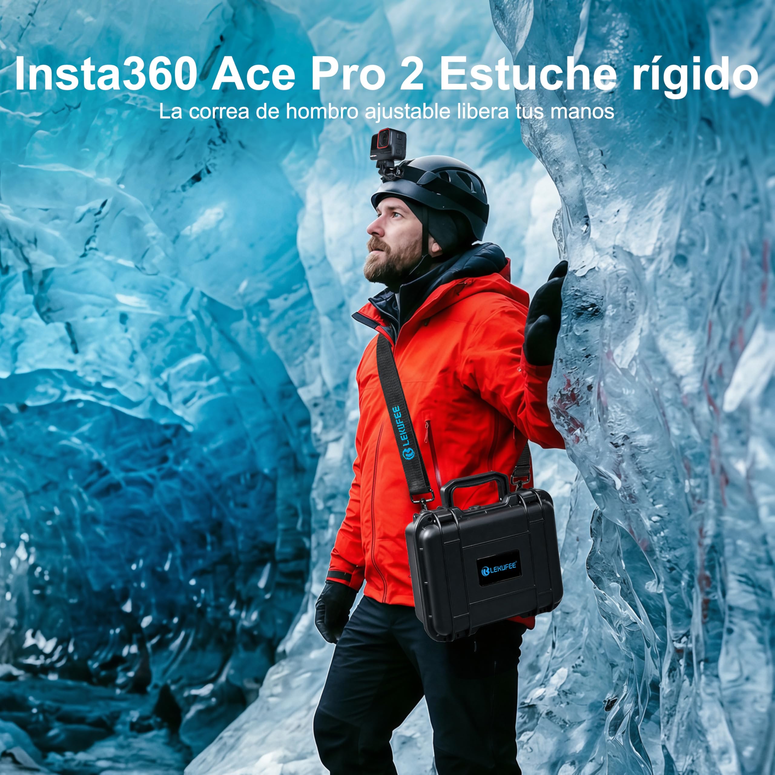 LEKUFEE Estuche Rígido Impermeable para Insta360 Ace Pro 2/Insta360 Ace Pro/Insta360 Ace cámara de acción en y Insta360 Ace Pro 2 Accesorios (Solo Maleta)