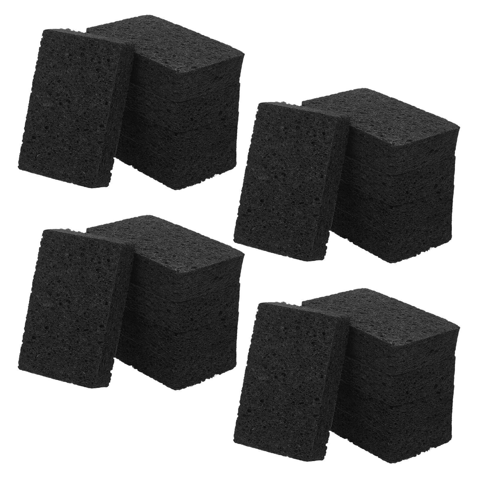 Mobestech 20 Stück Zelluloseschwämme Spülschwämme Kratzfrei Schwarz 11X7X25cm mit Hoher Saugfähigkeit für Küche Haushalt Bad Reinigung