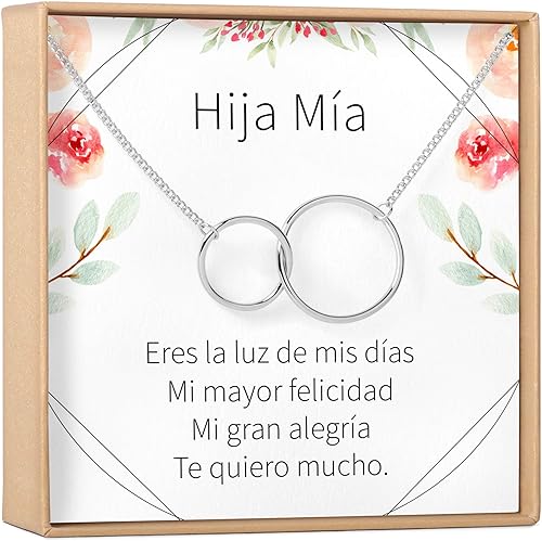 Necklace Gift For Women and Girls - Adjustable Modern Jewelry Pendant Love Gifting Idea for Her with Heartfelt Card - Long Distance Gifts for Your