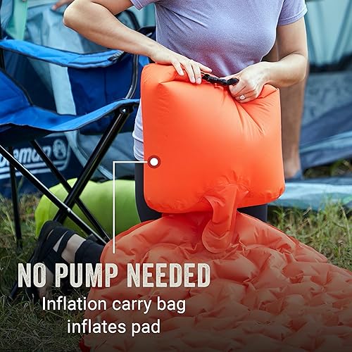 Miniatura 3 de Coleman Kompact - Colchoneta inflable para campamento con válvula de aire integrada y bolsa de transporte incluida, no necesita bomba, parte