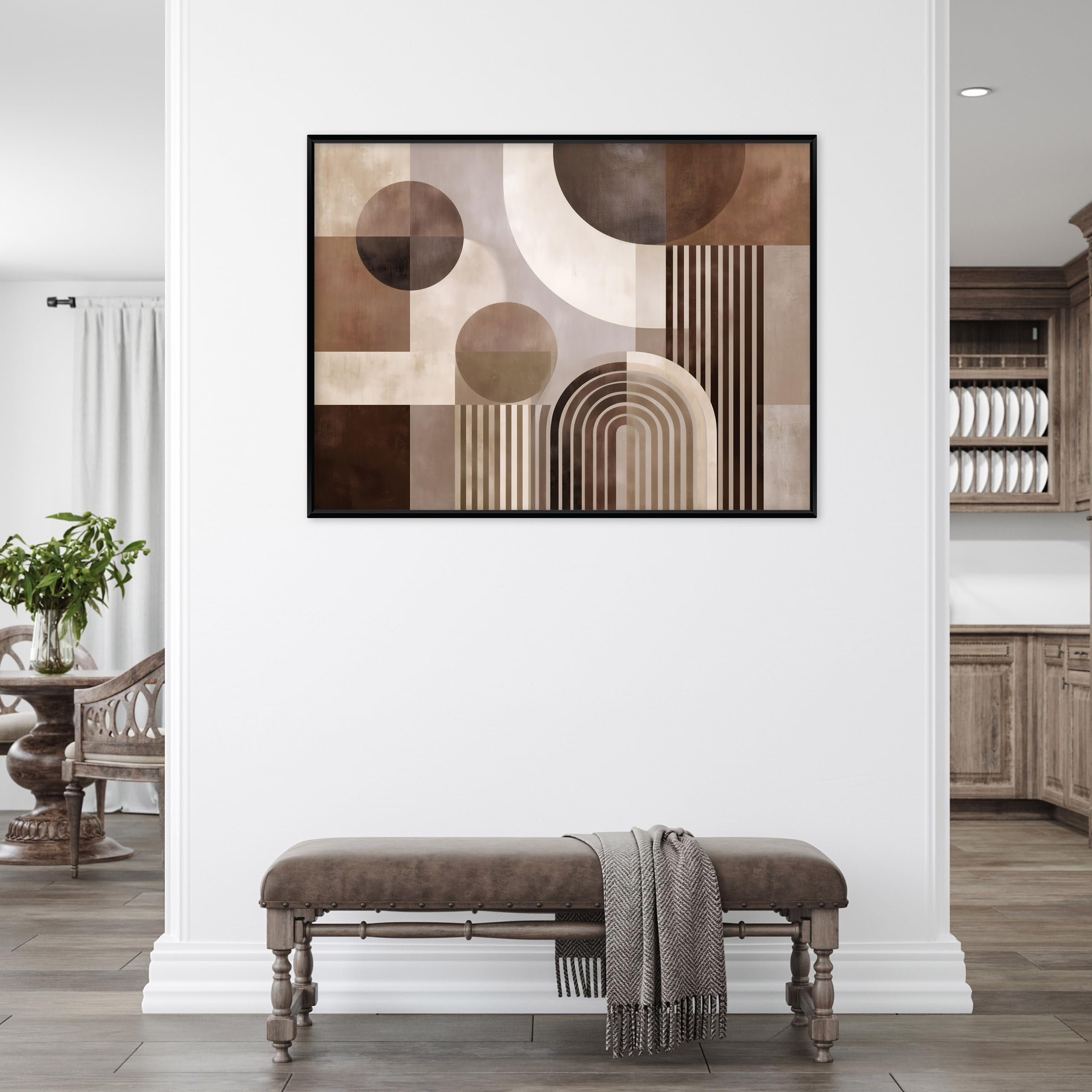 WallArena Leinwand Bilder mit Rahmen 120 x 80 cm | Abstrakt, Leinwandbilder, Bild auf Leinwand, Wandbild XXL groß, Wandbilder für Wohnzimmer Schlafzimmer Modern