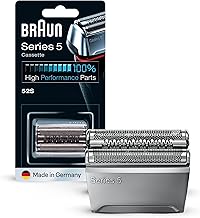 Braun Series 5 Elektrorasierer Scherkopf 52S – ORIGINAL Ersatzscherteil und Rasierer Zubehör vom Hersteller – Made in Germany, Kompatibel mit Braun Series 5 Rasierern, Silber – 1er Pack
