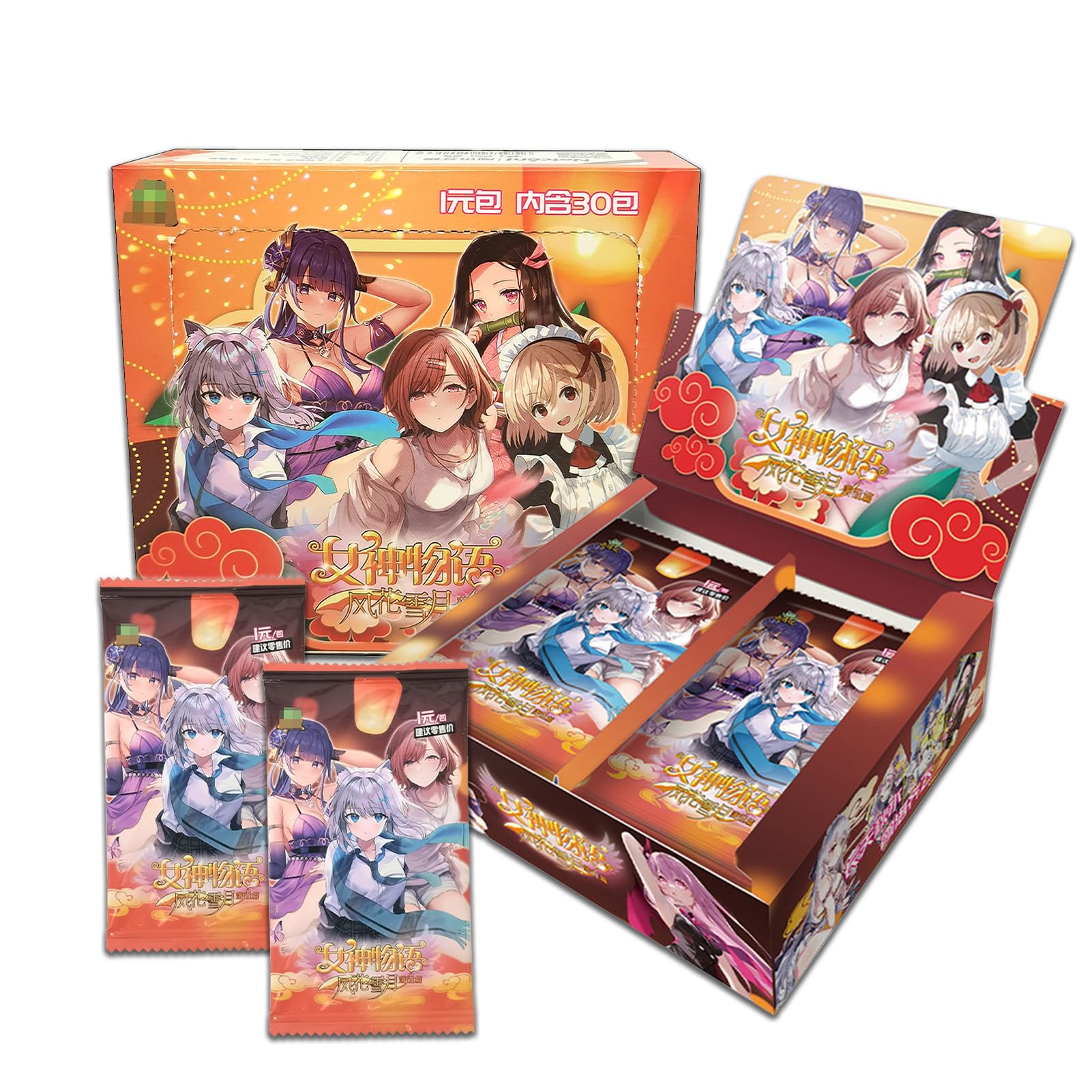 Goddess Story Waifu Card TCG CCG 150PCS Booster Box - Cartes à Collectionner Anime Girls pour Fans, Enfants et Adultes (NS1-8)