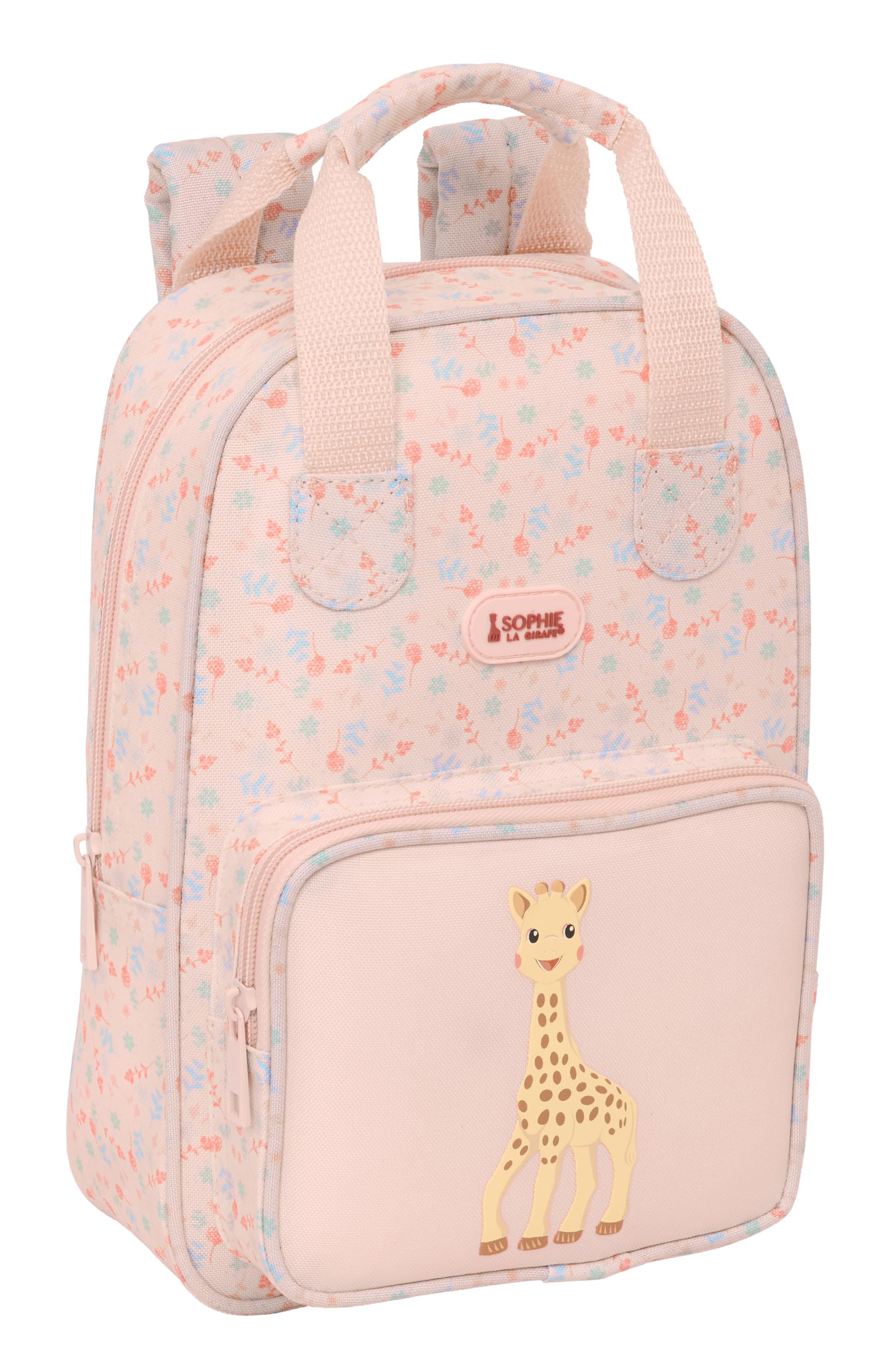 SOPHIE LA GIRAFE JOY – Children's Backpack, with Handles, Easy Cleaning, Ideal for Children of Different Ages, Comfortable and Versatile, Quality and Resistance, 20 x 8 x 28 cm, Pastel Salmon, M