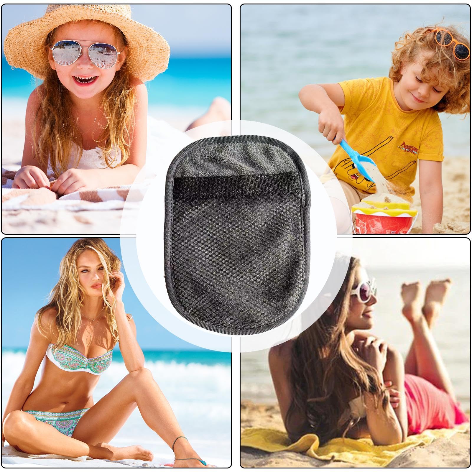 Guanto Per Pulire La Sabbia Dalla Spiaggia - Dispositivo Per Rimozione Sabbia, Delicato Sulla Pelle, Portatile, Riutilizzabile, Per Bambini E Adulti