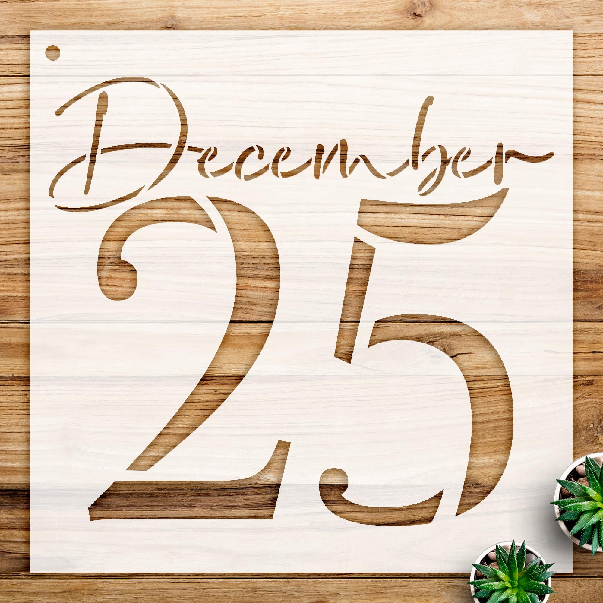 Christmas Tree Stencil Pattern for Wood Signs and Home Decor, Reusable Mylar Template, Ideal for Wall Art and Festive Projects - Size A1 (23.4