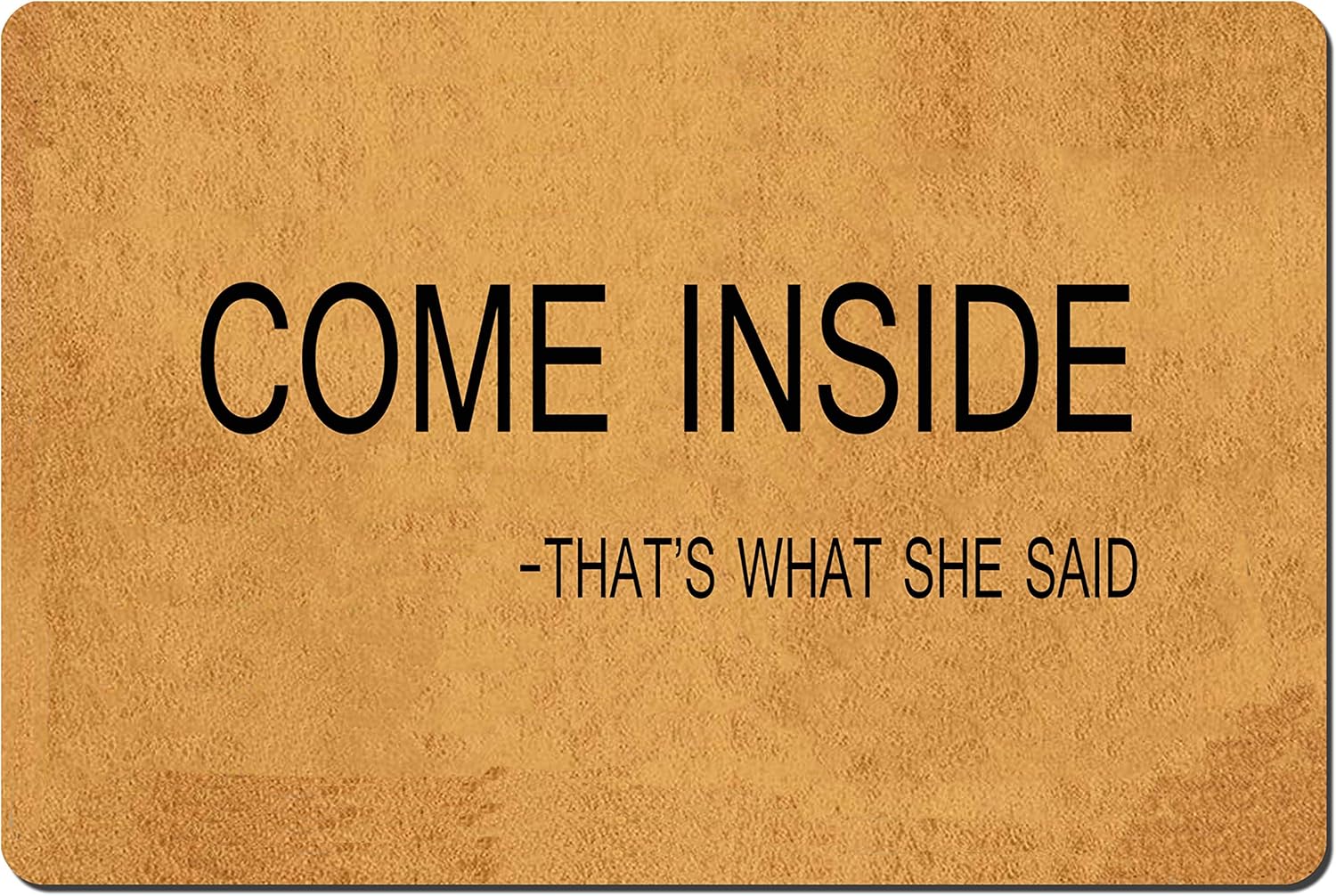 Funny Doormat for Indoor Outdoor - Come Inside That's What She Said Funny Front Door Mat Welcome Mat Entrance Floor Mat Non Slip Mats Indoor Outdoor Rug 23.6 in(L) by 15.7 in(W)