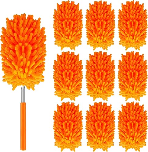 10 repuestos de microfibra para plumero repuestos de superficie lavables cabezal de repuesto para barredora limpieza del hogar muebles ventana de