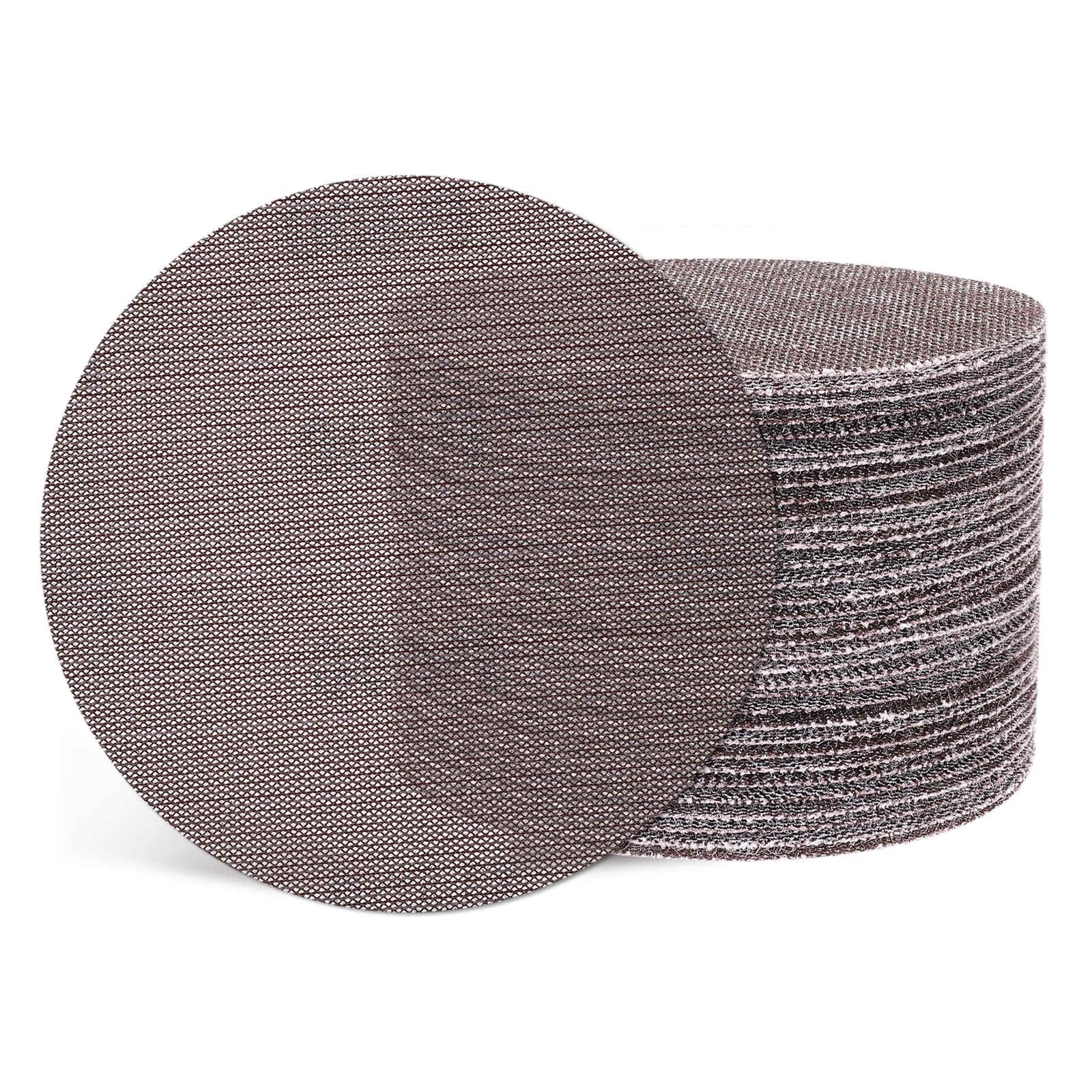 Kozelo 50 Pcs Grid Sanding Discs 152 mm 400 Grit Hook and Loop Orbital Sandpaper Suitable for Drywall Sander Wood Metal Furniture
