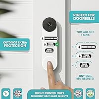 Vista 3 de Tiny Please Ring Bell Sign 3 tamaños de calcomanías para timbre de puerta Tamaños pequeños perfectos para timbre de video Letrero de campana