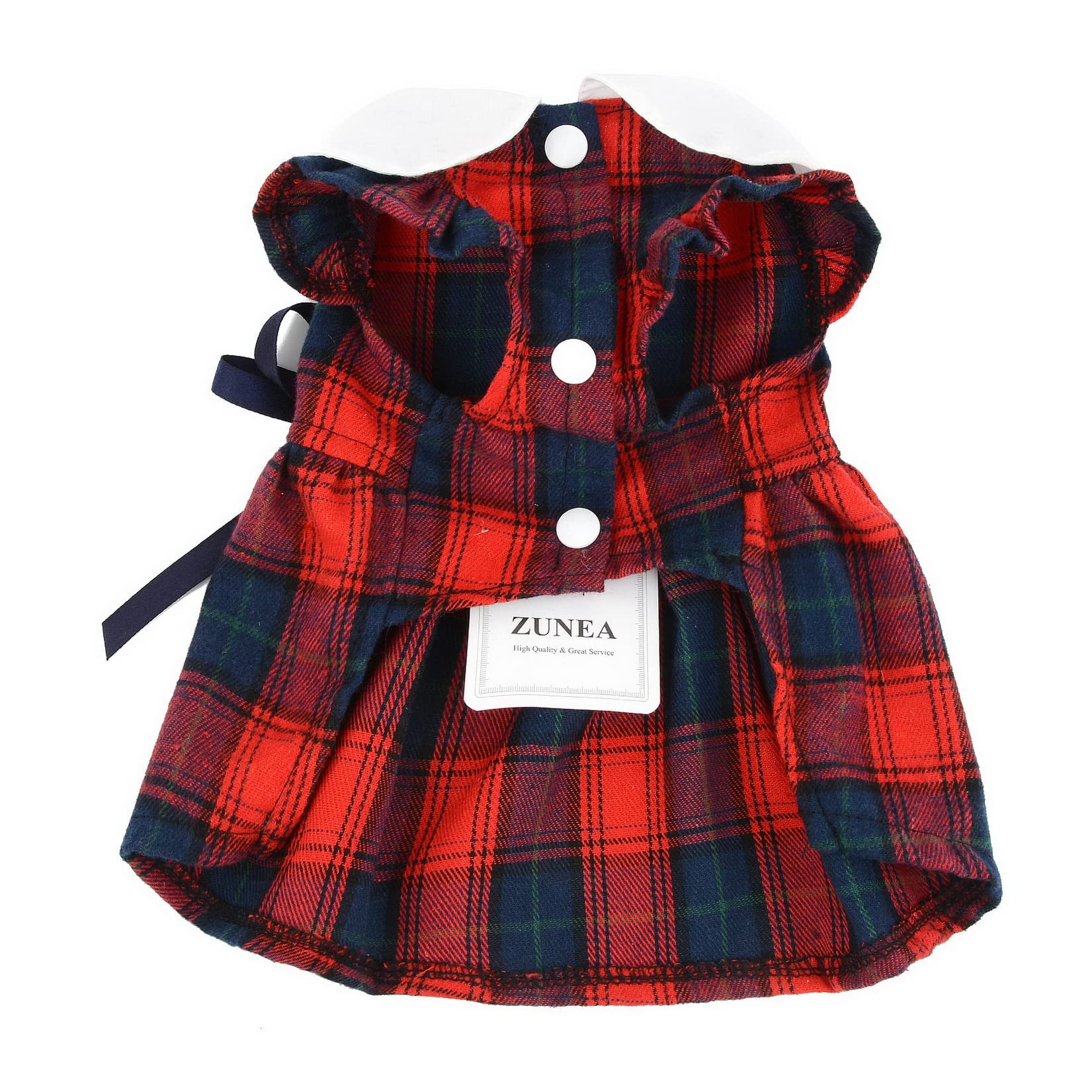 Vestito Per Cani Di Piccola Taglia Scozzese - Abito Da Principessa Con Fiocco, Verde Taglia L, Morbido E Traspirante - Foto 4