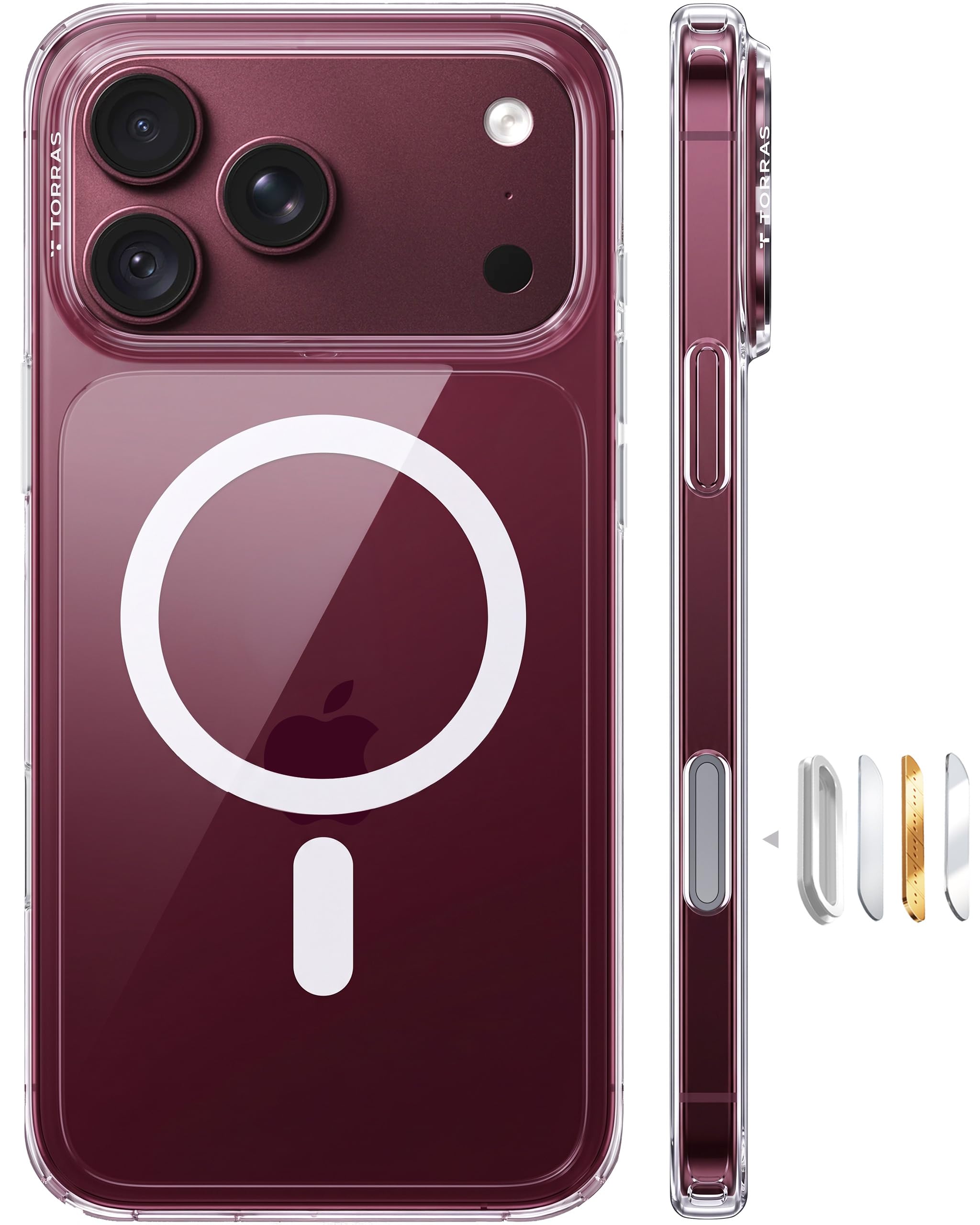 TORRAS Stronger Magnetic Shockproof for iPhone 18 Pro Case, Clear