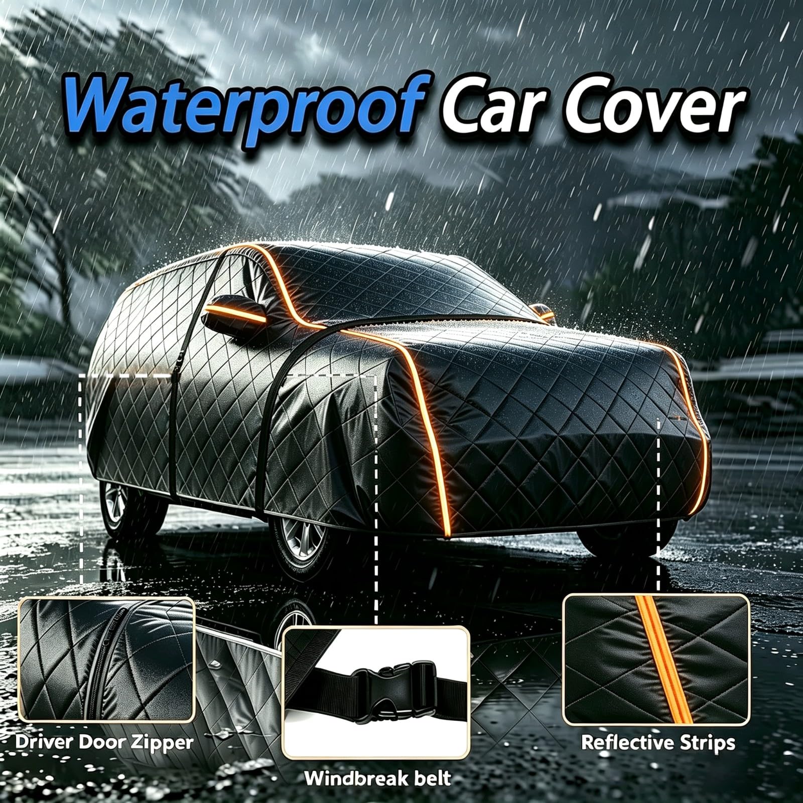 Funda Coche Antigranizo para BM𝘞 X7 | Funda para vehículos de exterior para todo tipo de clima, duradera, a prueba de granizo, ventisca y resistente a los rayos UV