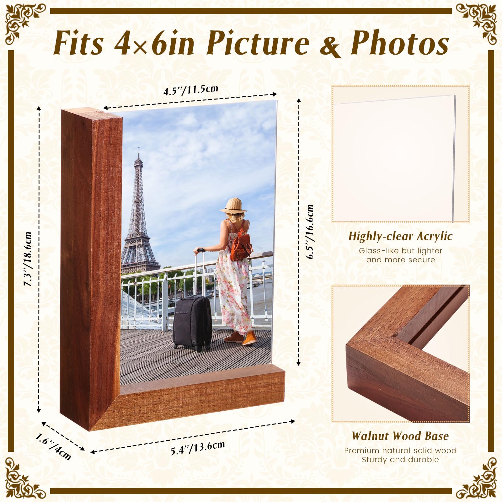チャムリー　ポスター額２点セット Amazon.com - Beedecor Double Glass Frame for Pressed Flowers