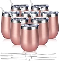 Vista 18 de Lifecapido Paquete de 4 copas de vino de acero inoxidable de 12 onzas sin tallo, vaso de vino aislado, vasos de vino de acero inoxidable con tapas