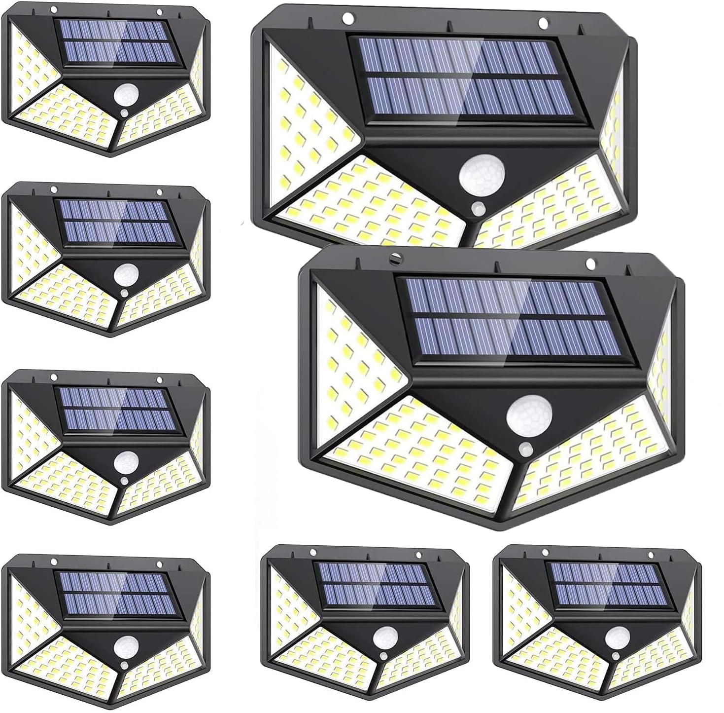 Batone LEDソーラーライト 8個セット ソーラーパネル センサーライト LED 屋外照明 人感センサー 太陽光発電 防水 防犯ライト (8個セット) ガレージ