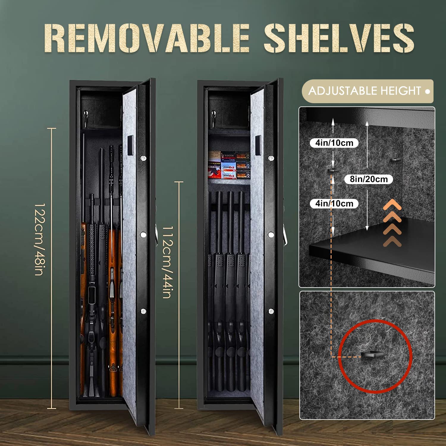 Buy Bienday 6 Rifle Gun Safe Quick Access Gun Safes for Home Rifle and