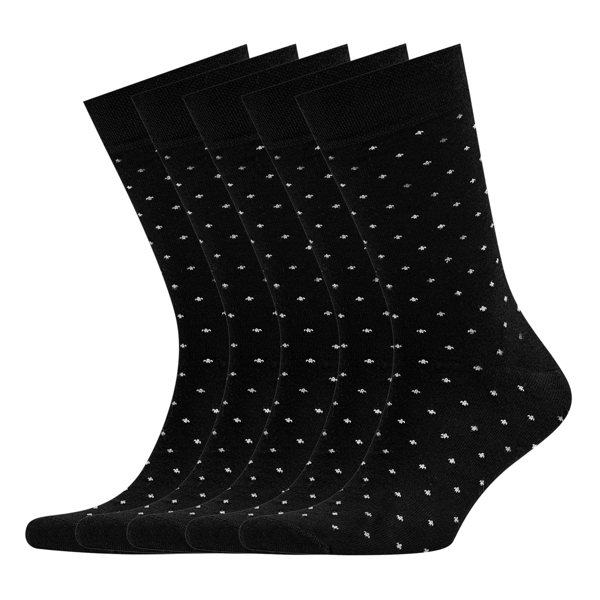 VRD Men's Dress Socks Bamboo Rayon, 5-Pack Crew Socks, Multiple Colors and Designs, Shoe Size 8-13, Gift Box