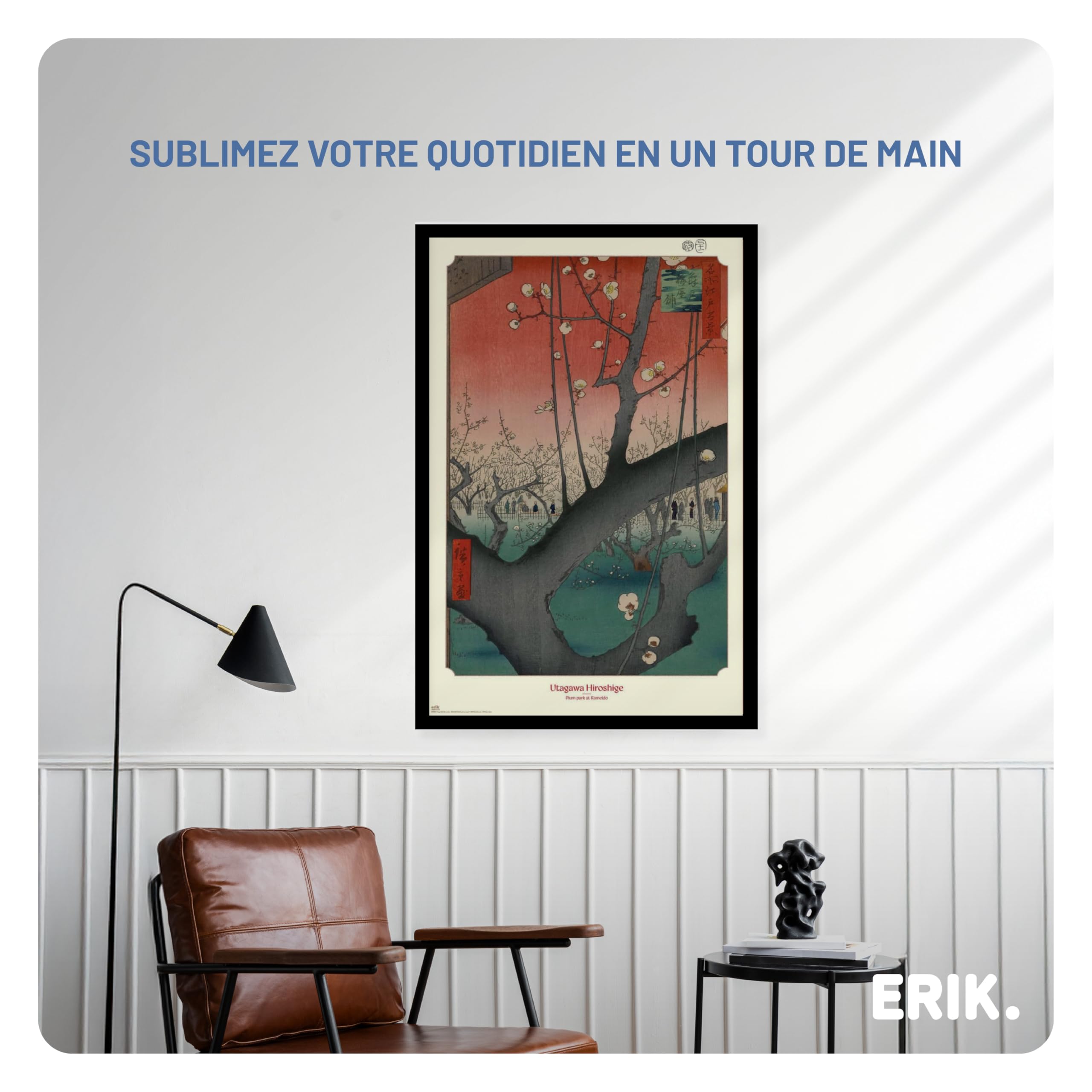 Grupo Erik Cadre 91,5 x 61 cm pour Poster en MDF | Decoration Murale Bois ou Cadre pour Puzzle