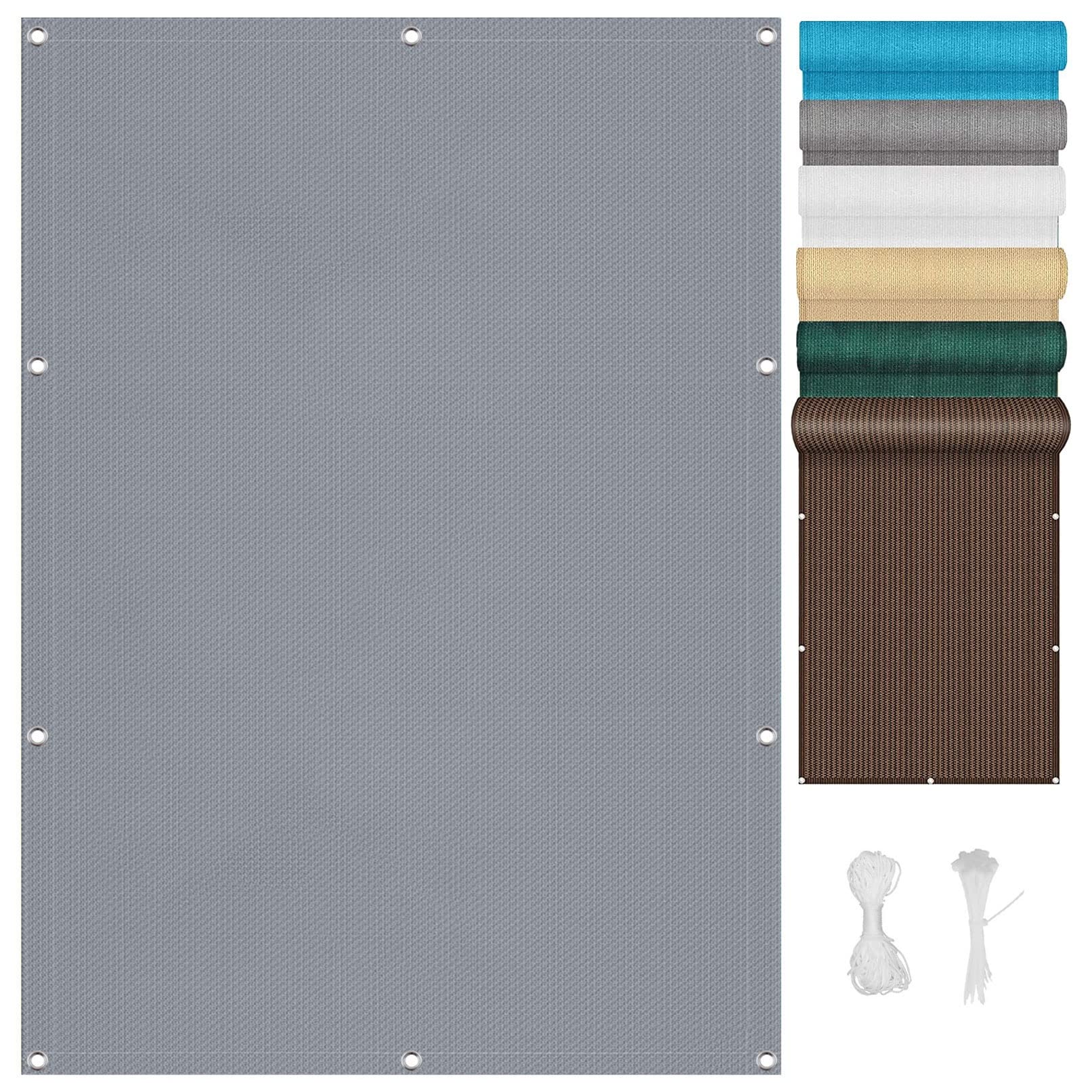 Sonnensegel 2,5x4 M – Rechteckiges HDPE-Gewebe Mit UV-Schutz Für Garten, Terrasse & Balkon