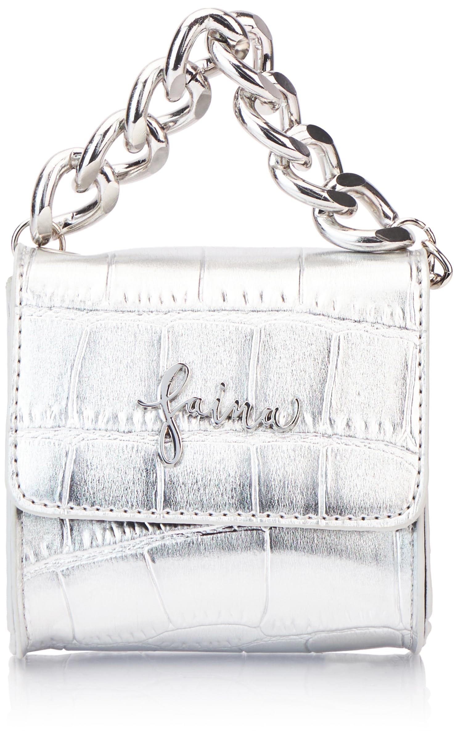 NALLY Women's Belt Shoulder Bag, Silver, One Size