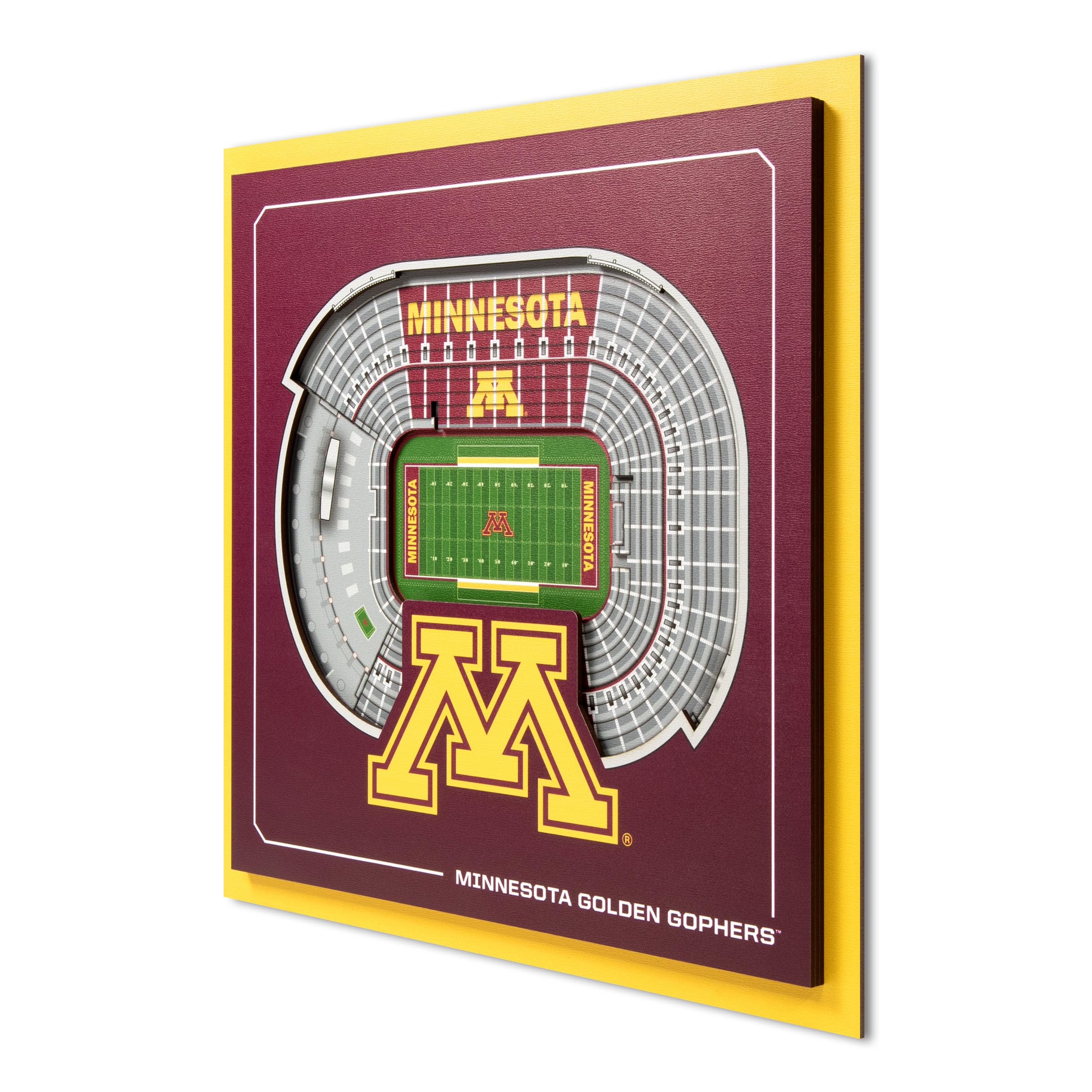 YouTheFan Officially-licensed NCAA Stadium Series 3D Wall Art - multi-layer team stadium replica, detailed sports fan gift, indoor decor