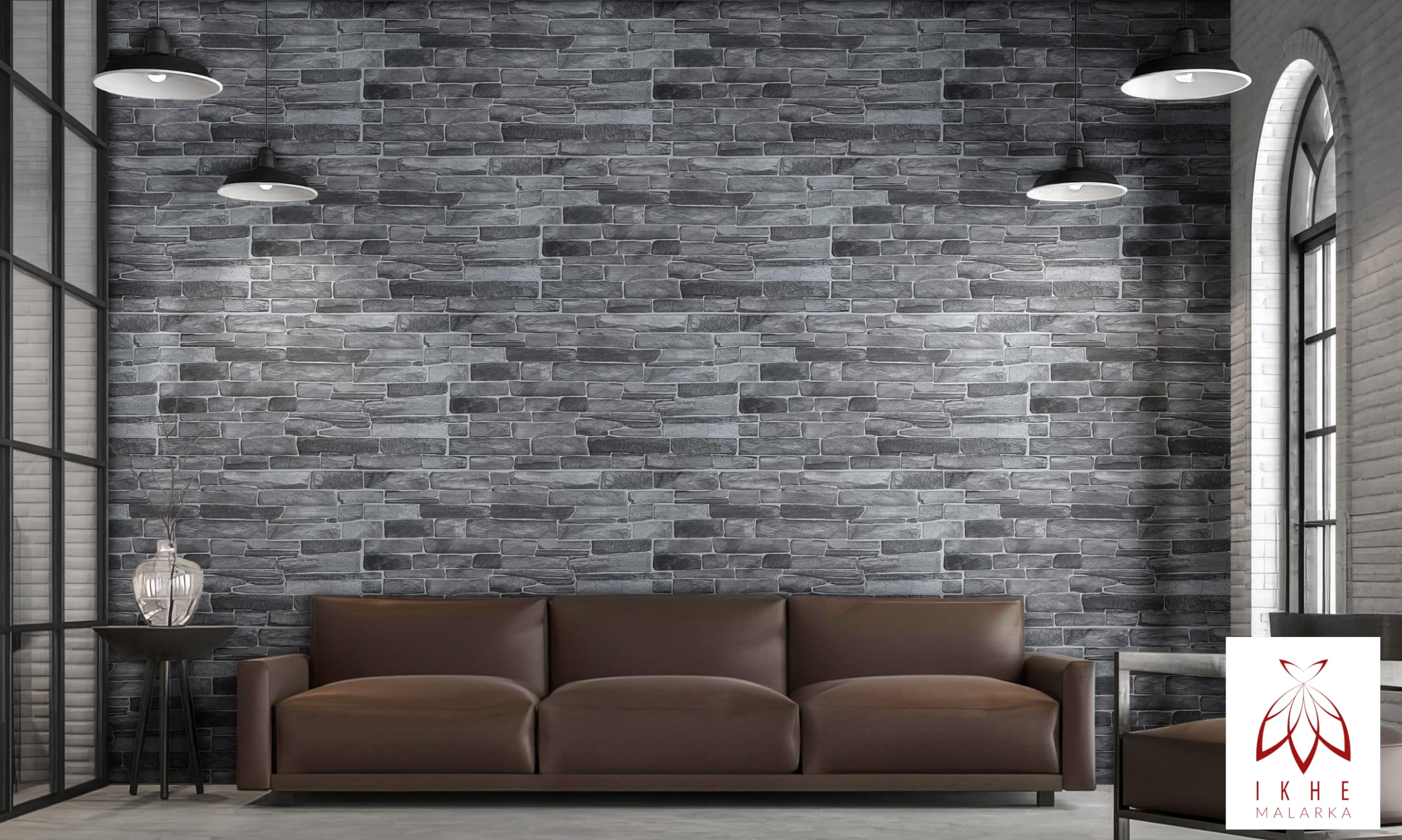 Pannelli Decorativi Murali 3D - 20 Pezzi, Nero, Adesivi, Effetto Mattone - Foto 8