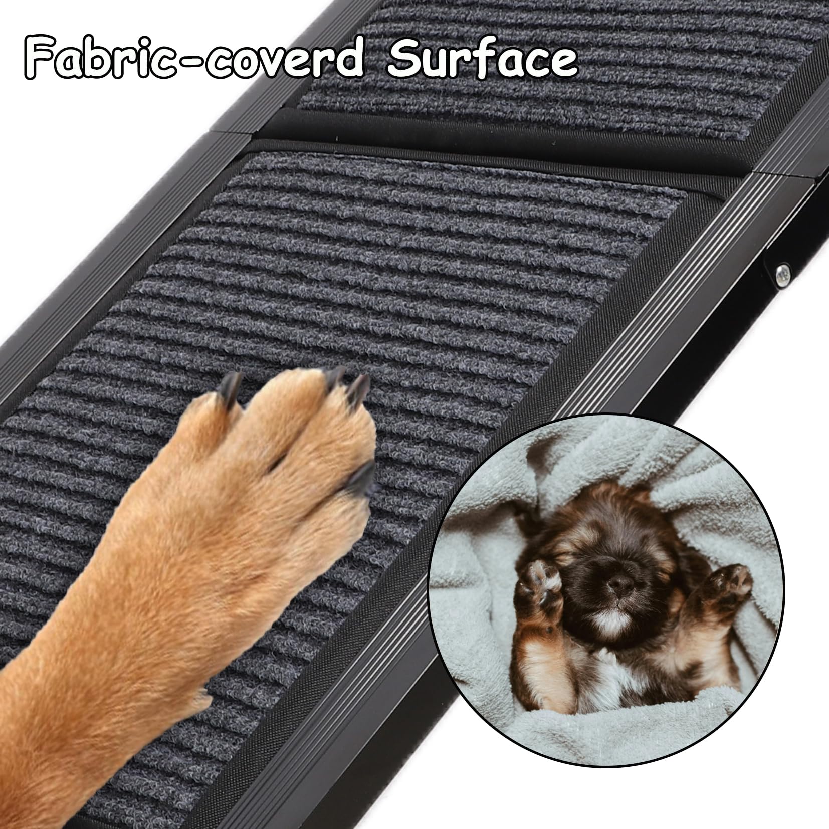 Rampe portable pour voiture 160 cm largeur 44 cm avec surface antidérapante pour chiens taille moyenne et grande