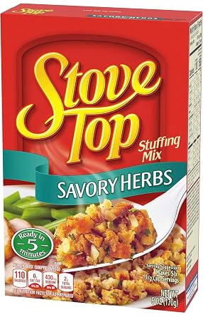 STOVE TOP (2 PACK SAVORY HERBS) Mix Side Dish, 6 oz Box