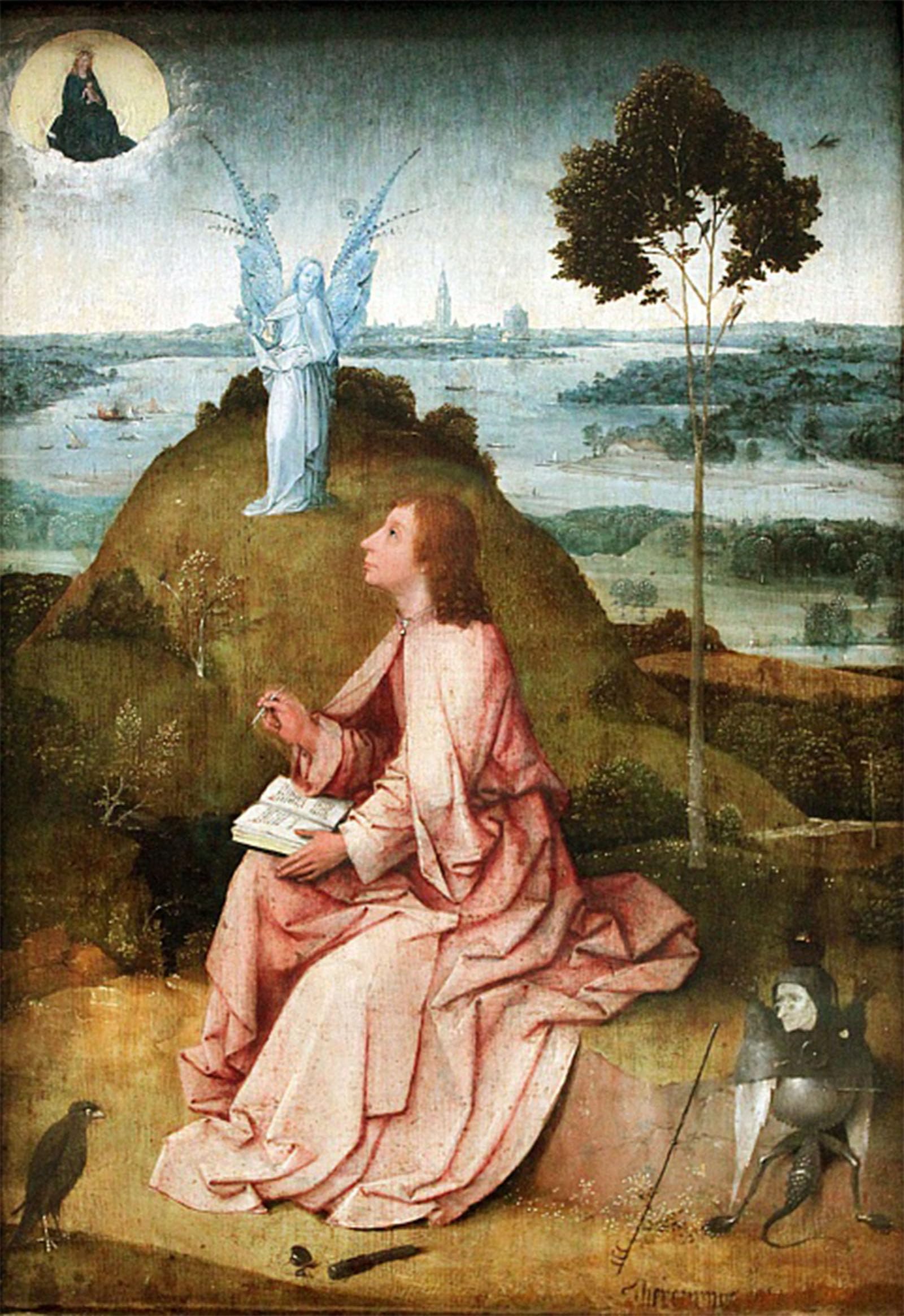 SERENDIPITP Abstract Painting Mural Print Picture Wall Decor Painting the Temptation of Saint Anthony by Hieronymus Boske Vintage Wall Artwork for Home Decor 60x90cm