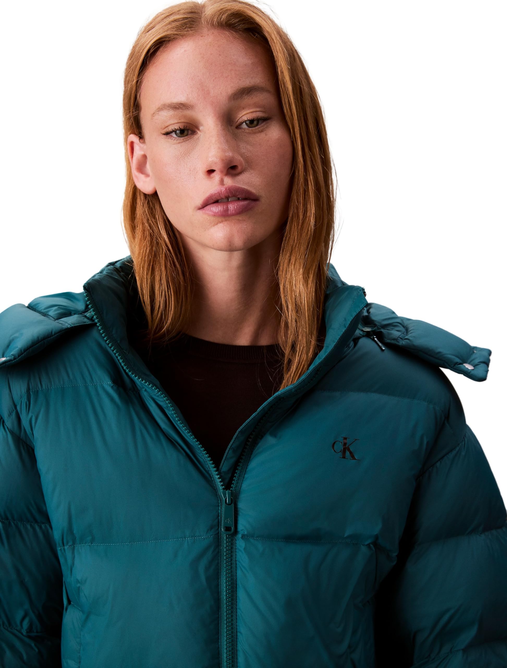 Calvin Klein Donna Piumino Essential Midweight con Cappuccio