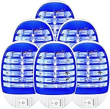 Indoor Bug Zapper Plug in, 6 Pack Electronic Mosquito Zapper Ultimate Fly Zapper Lamp for Bug Insect for Home,Bedroom, Living Room,Office Insect Trap,Blue ﻿