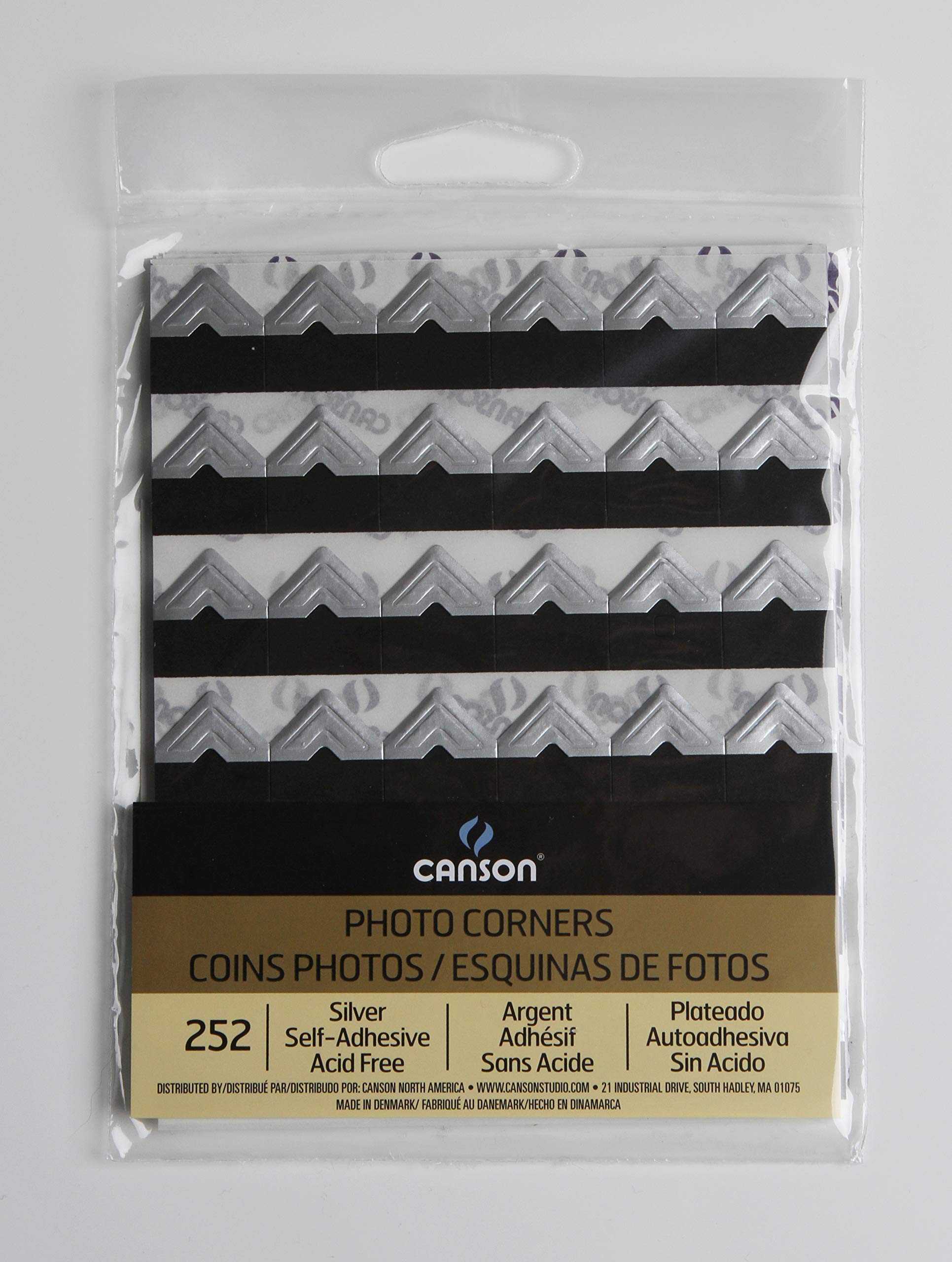Canson Self Adhesive Photo Corners, One-Size, Silver