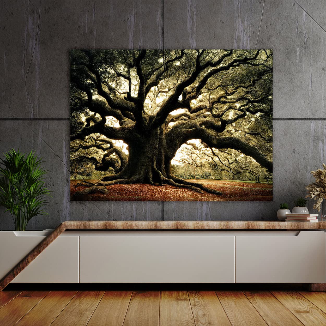 Amazon.com: Sense Canvas Angel Oak Tree 6 Canvas Art - Home Decor