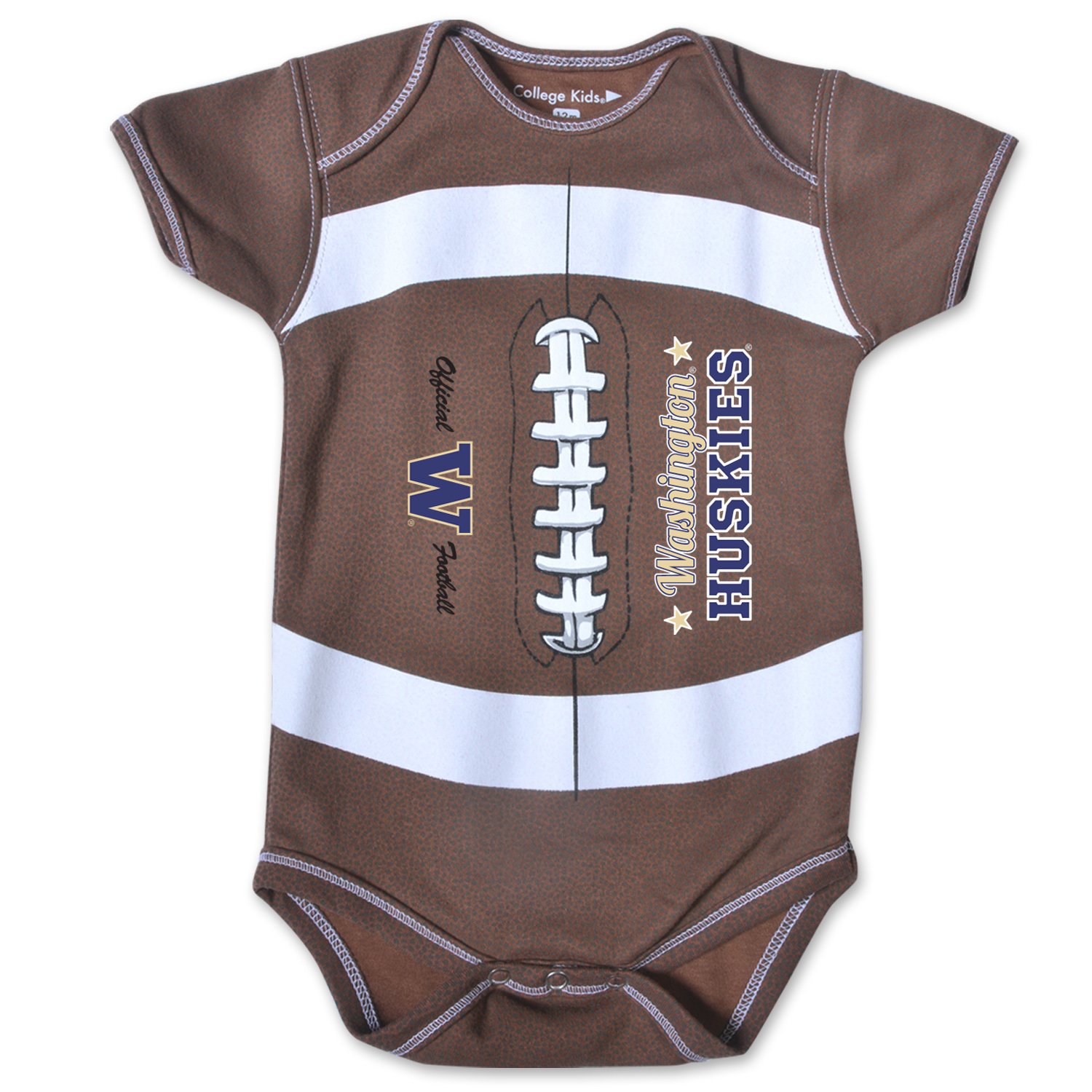 College Kids NCAA Washington Huskies MVP Football Bodysuit, 18 Months, MVP Football