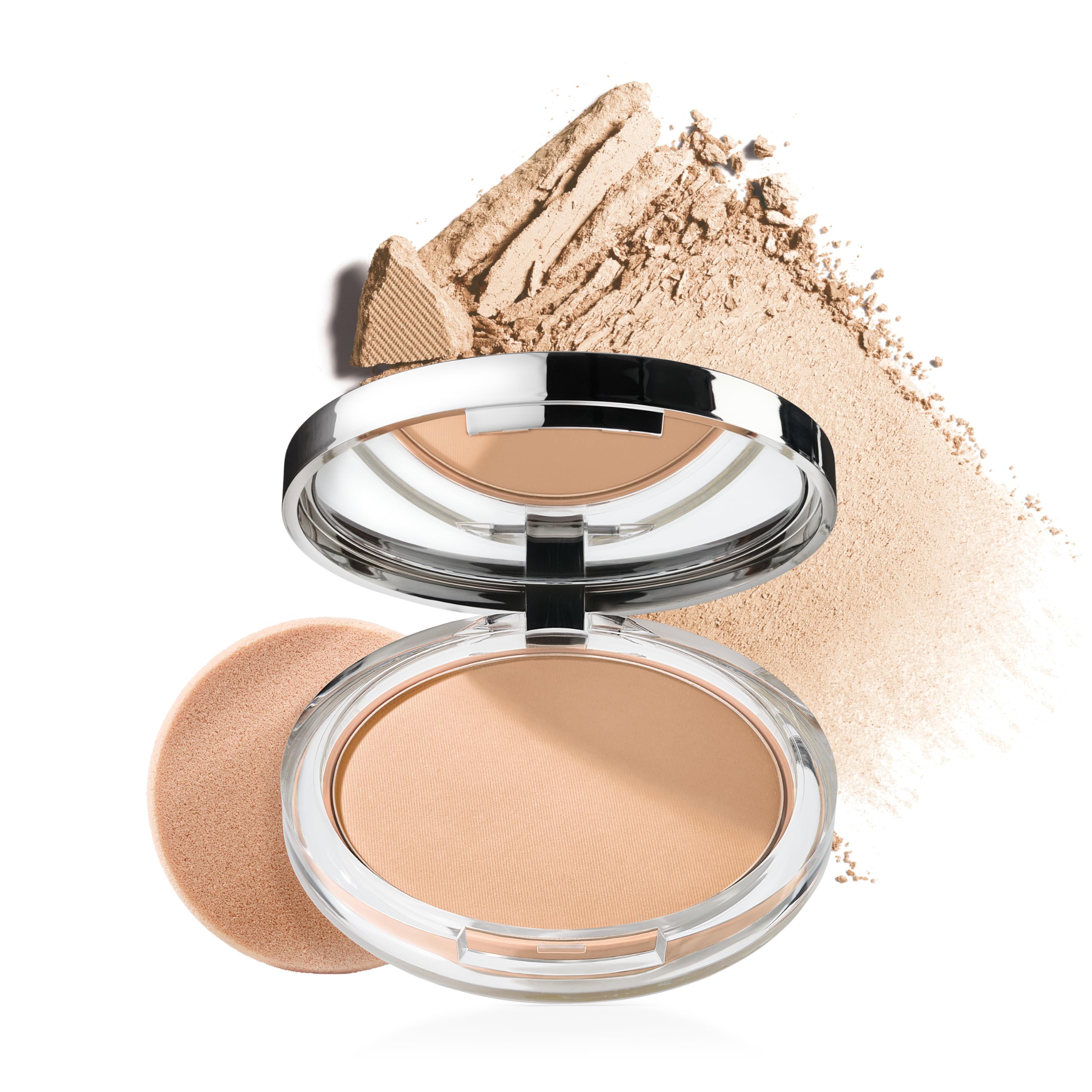 Clinique Stay-Matte Sheer Pressed Powder For Oily Skin Types | Sheer Coverage + Matte Finish | Minimizes Shine