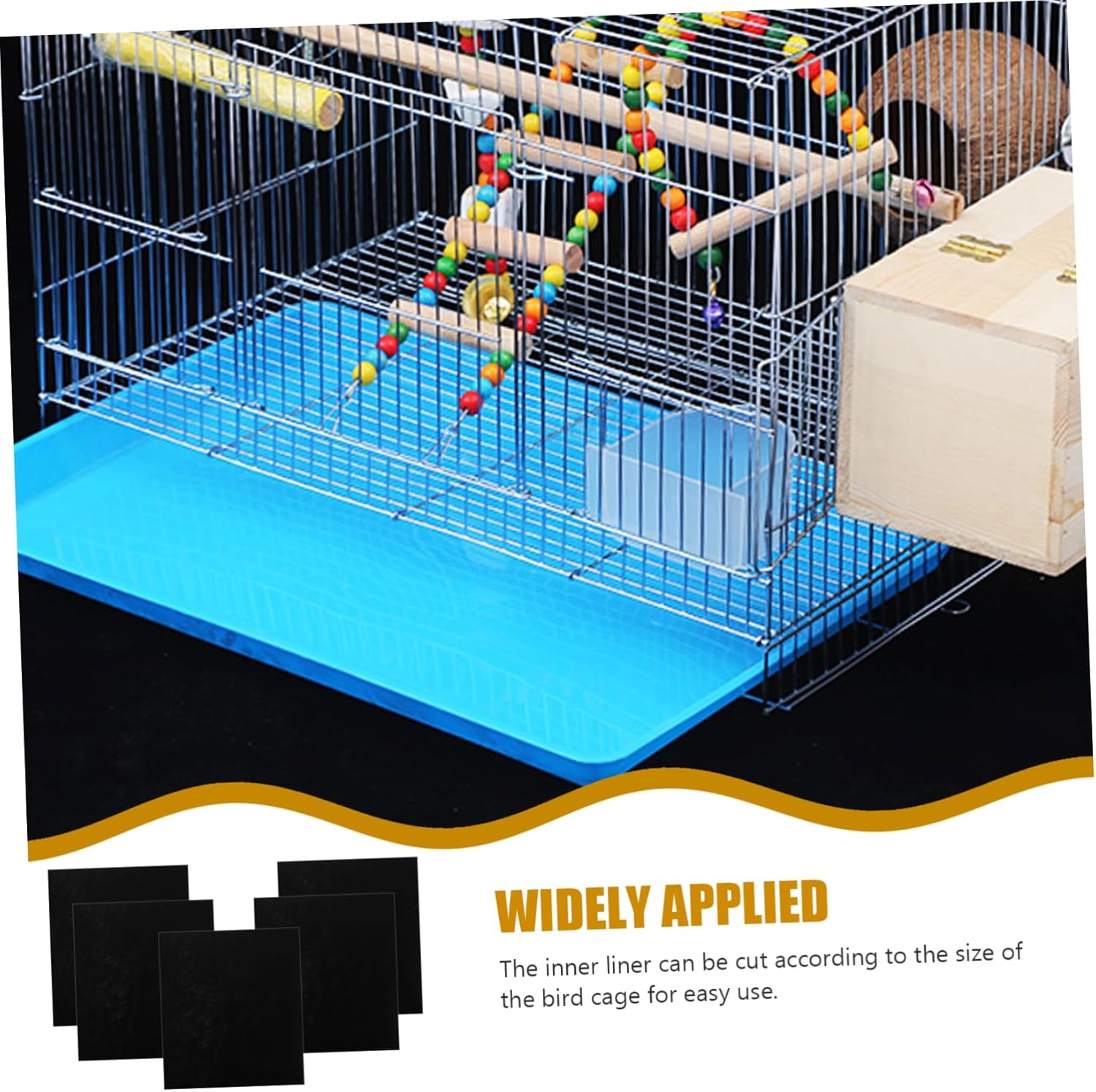 Parrot Cage Liner Sheets 30 Pack Square Birdcage Liner Mats Thick Absorbent Easy to Cle