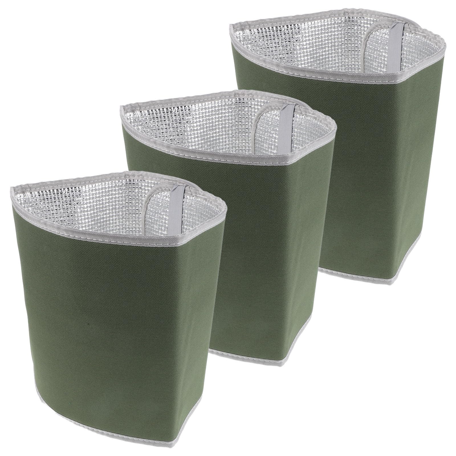 3 Stück Isolier für Blumentöpfe aus Aluminiumfolie mit Thermoschutz Leicht und Passend für Töpfe bis 29cm Höhe und 32cm Durchmesser für Outdoor Winterpflanzenschutz