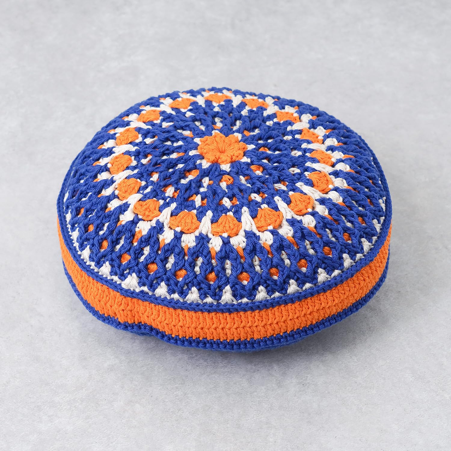 手編みニット＃似顔絵入りウール100% クッションカバー