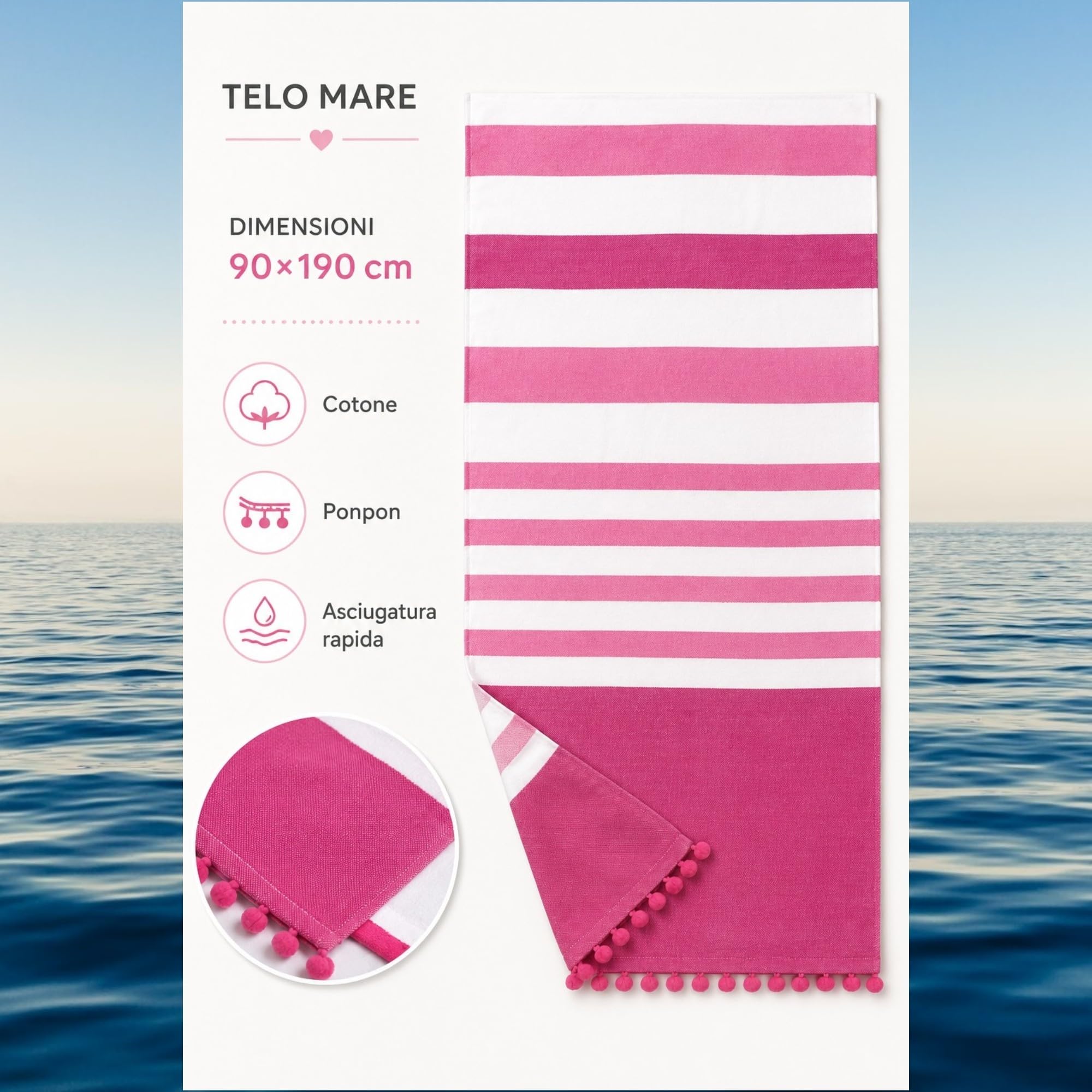 Borsa spiaggia e telo mare personalizzate con ricamo. Set 2 pezzi, borsa mare e telo da donna.