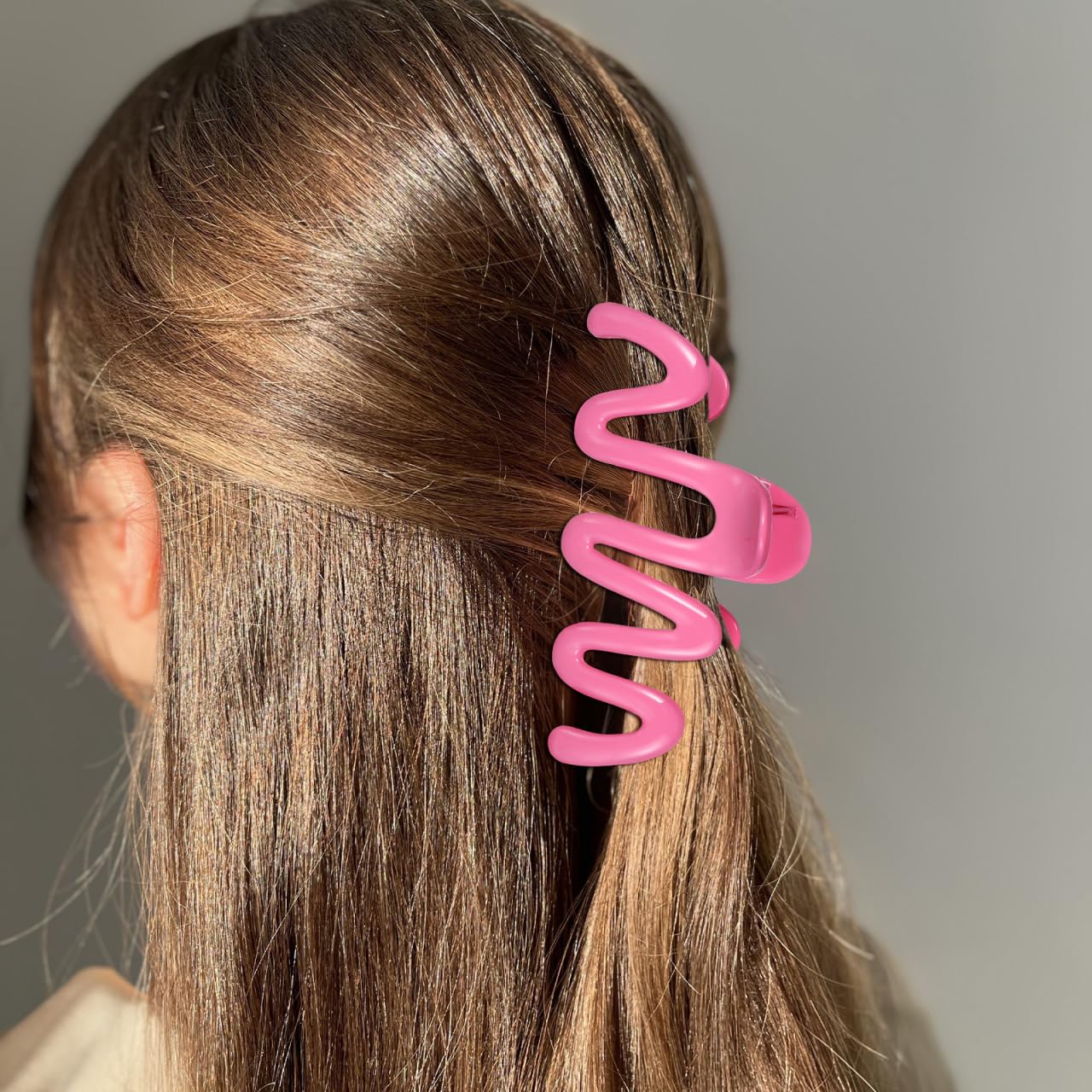 NOLITOY 8pcs Jelly Wavy Hair Clips for Women Girls - Glossy Acrylic Squiggly Hair Barrettes - Duckbill Clips for Bangs & Styling - Image 2