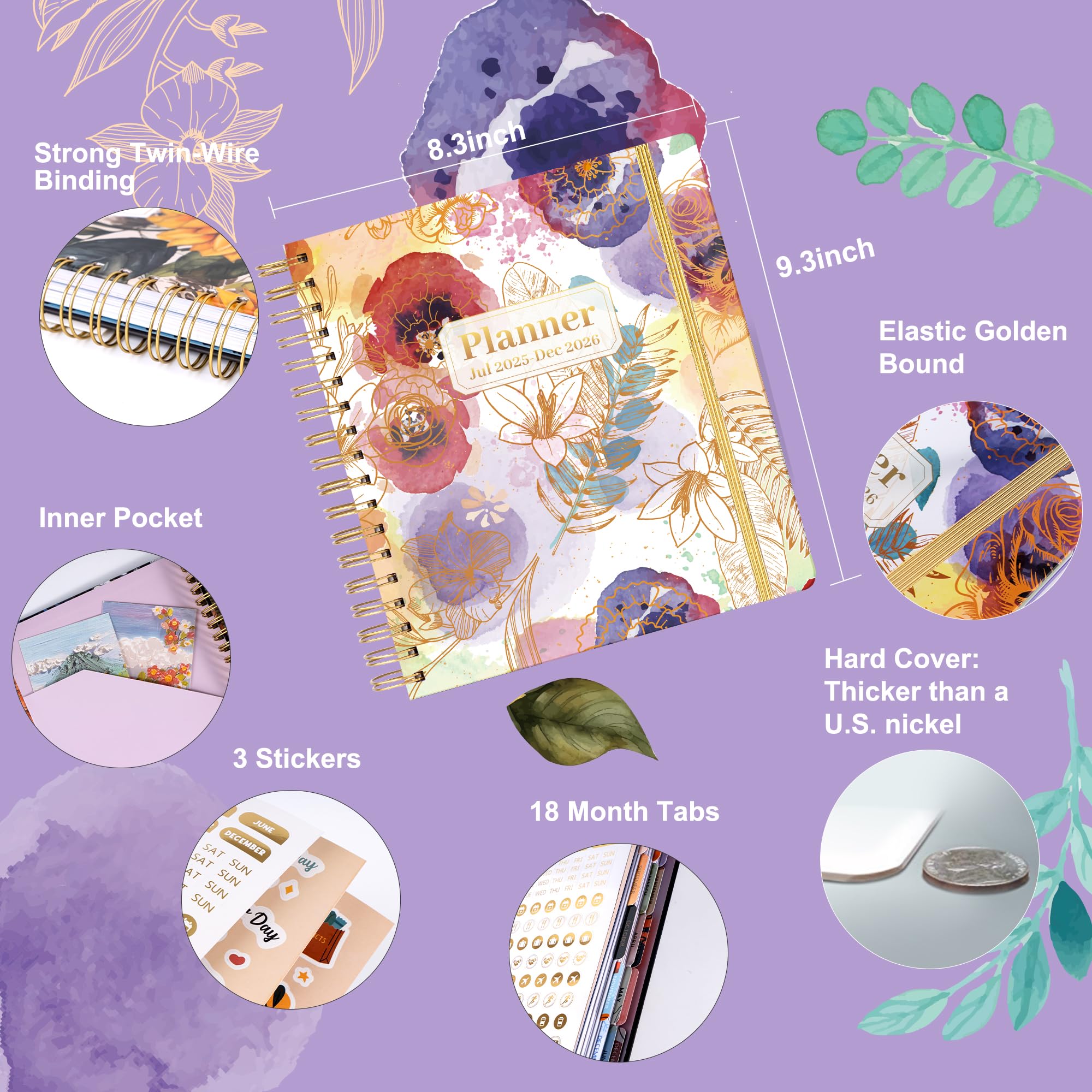 25-26 planner 2025-26 academic year daily planners - day designer day  planner 2025-2026